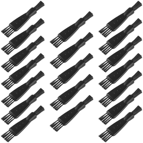 20PCS Clipper Cleaning Brush, Razor Brush Electric Shaver Cleaning Brushes Replacement, Double-Head PP Handle Detail Cleaning Brushes for Men Shaver Clipper Razor ZEYIYER