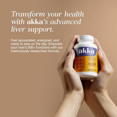 AKKA Premium Liver Cleanse Detox & Repair Superbiotic: Liver Detox, Regeneration, & Restoration Liver Support Supplement with Bioavailable Pasteurized Akkermansia | Vitality | Metabolism | Immunity AKKA