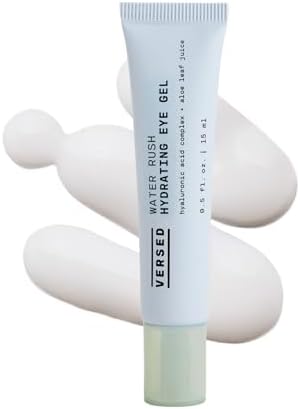 Versed Water Rush Hydrating Eye Gel - Under Eye Cream for Puffiness and Bags Under Eyes - Hyaluronic Acid Under Eye Brightener - Clinically Tested Gel-Cream Formula Versed