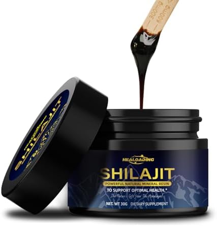 HEALOADING Shilajit for Men 600mg Pure Shilajit Resin Gold Grade Shilajit Pure Himalayan Organic with 85+ Trace Minerals & 75%+Fulvic Acid for Energy, Immune Support Generic