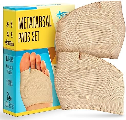 Metatarsal Pads - Ball of Foot Cushions - Foot Pads for Mortons Neuroma Pain Relief - Forefoot Cushioning Sleeve with Built-in Gel Pads - Help Metatarsalgia, Mortons Neuroma Grmdrno