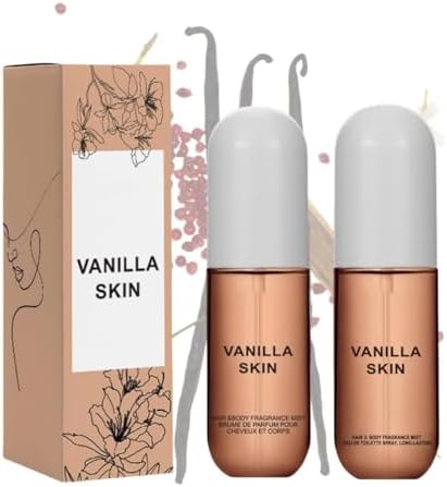 Vanilla Skin Perfume,Vanilla Skin Body Mist,Vanilla Skin Body Spray,Vanilla Skin Travel Perfume,Vanilla Hair & Body Perfume,90 Ml/3 Oz Long-Lasting Vanilla Body & Hair Fragrance Mist (1 pc (Vanilla)) Generic