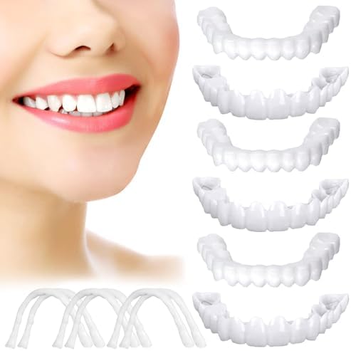 6 PCS Temporary dentures withVeneer for Both Men and WomenCovering lmperfect Teeth Generic