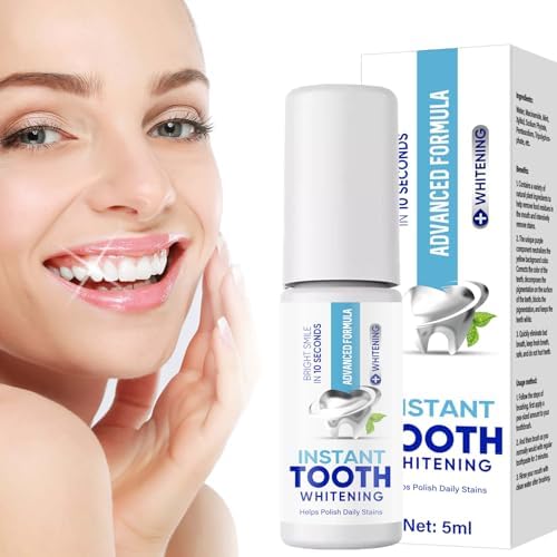 Tooth Paint, Instant White Paint for Teeth Simple & Portable, Teeth Whitening Paint Kit, Mild Tooth Polish Uptight, 30mL JUSTSWAG