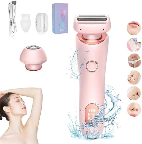 Dusk Glide Pro 3.0, Dusk Razor for Women, Glide Pro 3.0 Razor Dusk, Dusk Glide Pro Shaver, 2 in 1 Electric Waterproof Shaver Razors, Portable Electric Hair Removal, Bikini Trimmer for Women (Blue) LBHGRMF