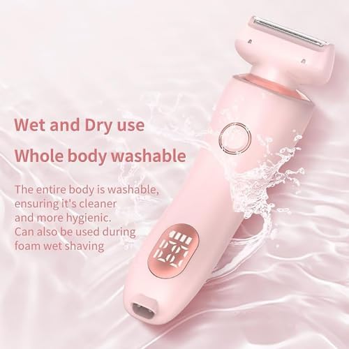 Dusk Razor for Women, The Glide Pro 3.0 Razor, Duskofficial Razor, Duskofficial - 2 in 1 Electric Silk Glide Pro Shaver, Painless Hair Removal, Wet & Dry for Leg Arm Underarm Pubic Area (Pink) LBHGRMF