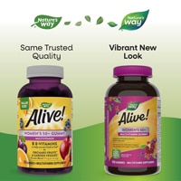 Alive! Women's 50+ Gummy Multivitamin - Vitamins C D3 B12 E Magnesium -- 150 Gummies (Жевательные конфеты) Nature's Way