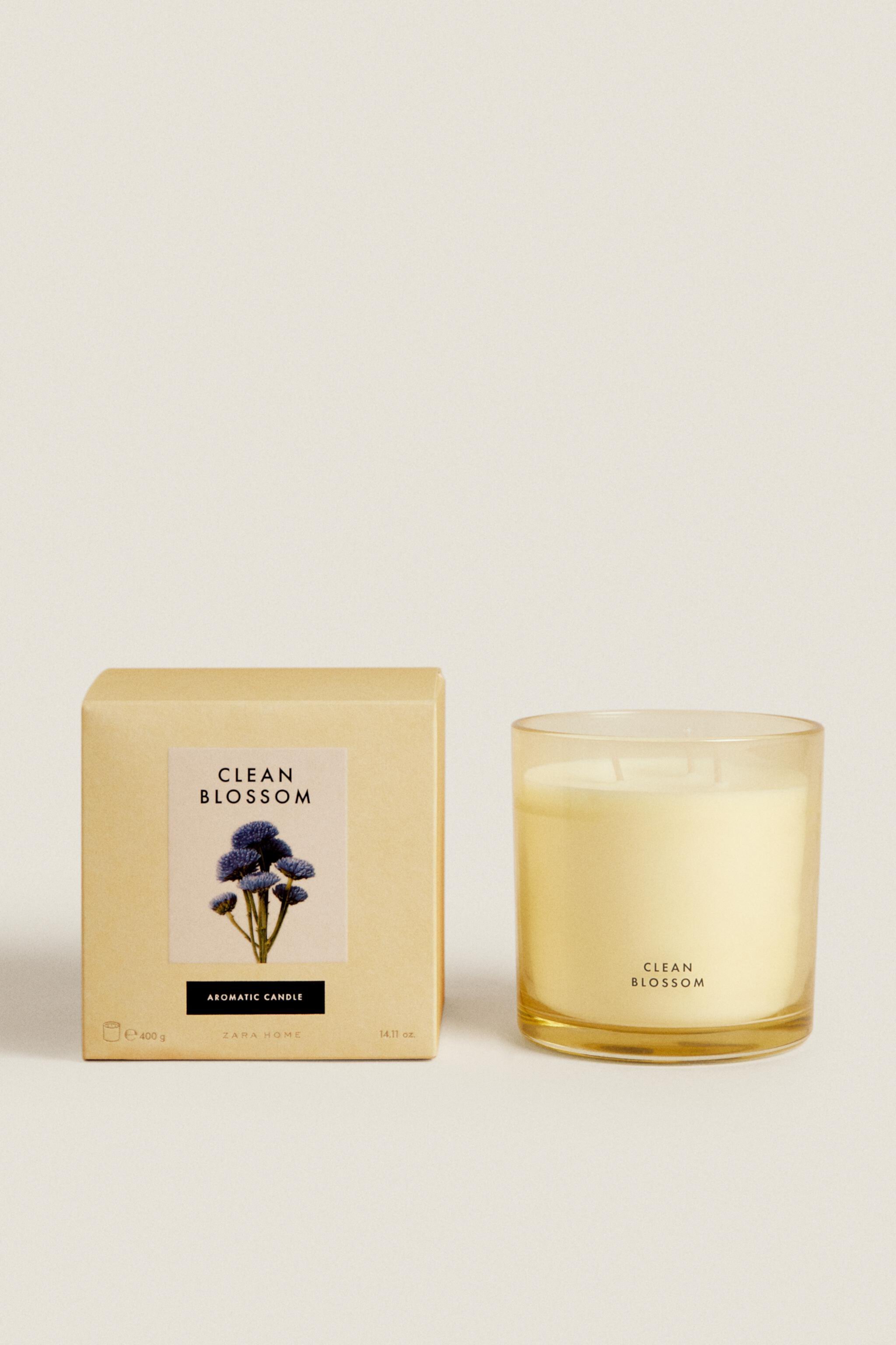 (400 G) CLEAN BLOSSOM SCENTED CANDLE Zara Home