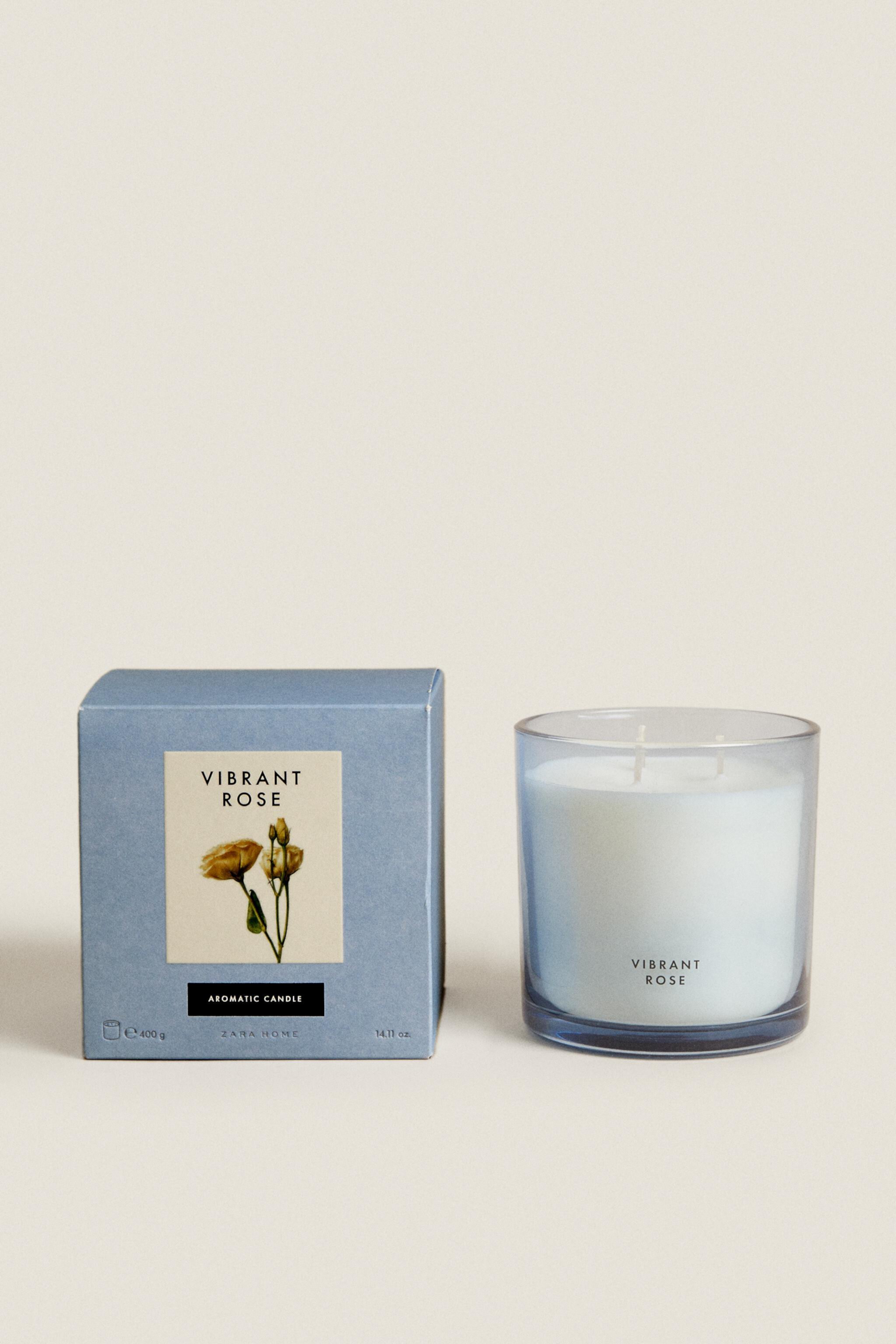 (400 G) VIBRANT ROSE SCENTED CANDLE Zara Home