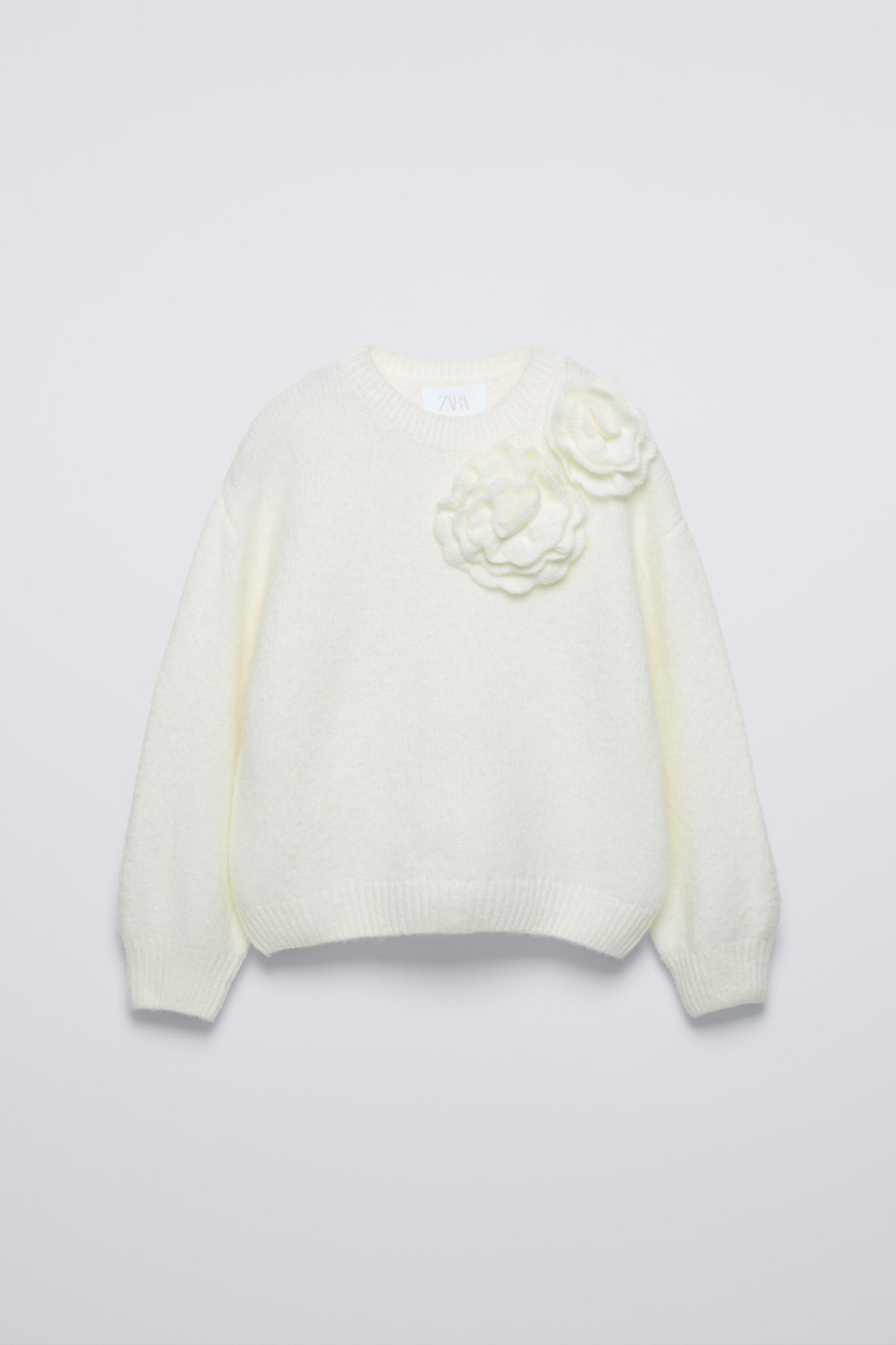 3D FLOWERS SWEATER ZARA