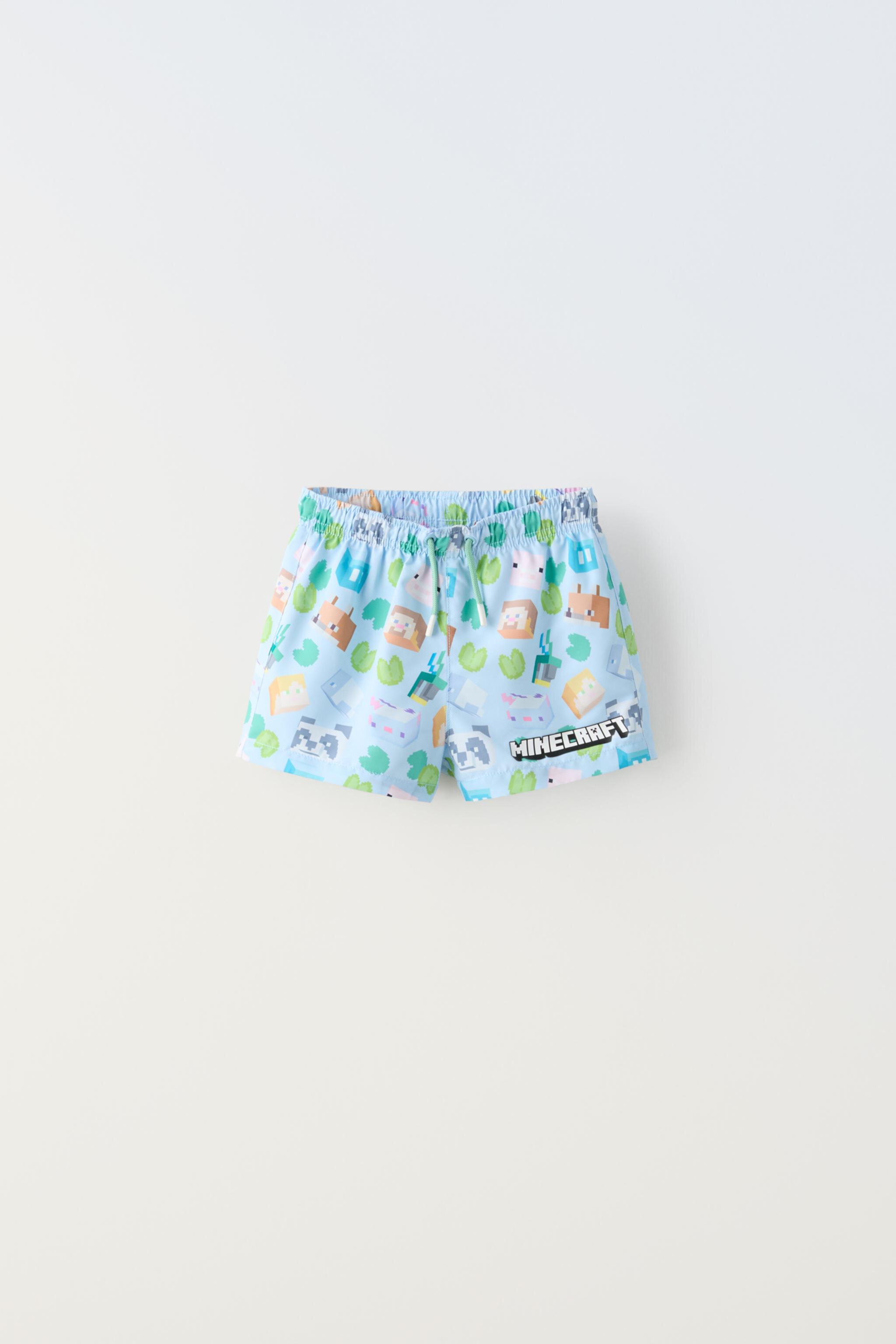 6-14 YEARS/ MINECRAFT © MOJANG AB ™ SWIM SHORTS ZARA - ZARA KIDS