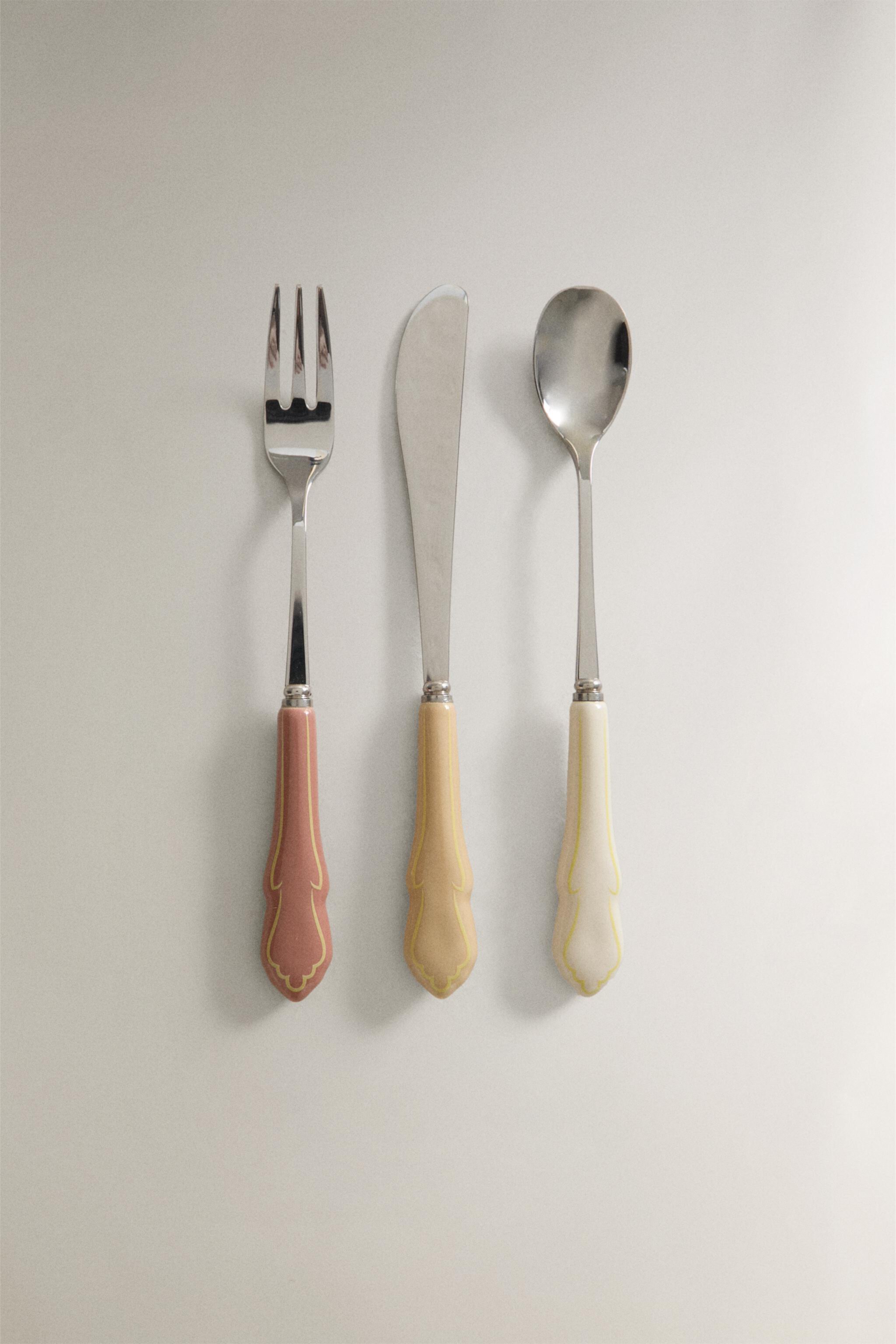 BRUNCH FLATWARE WITH CERAMIC HANDLE Zarahome