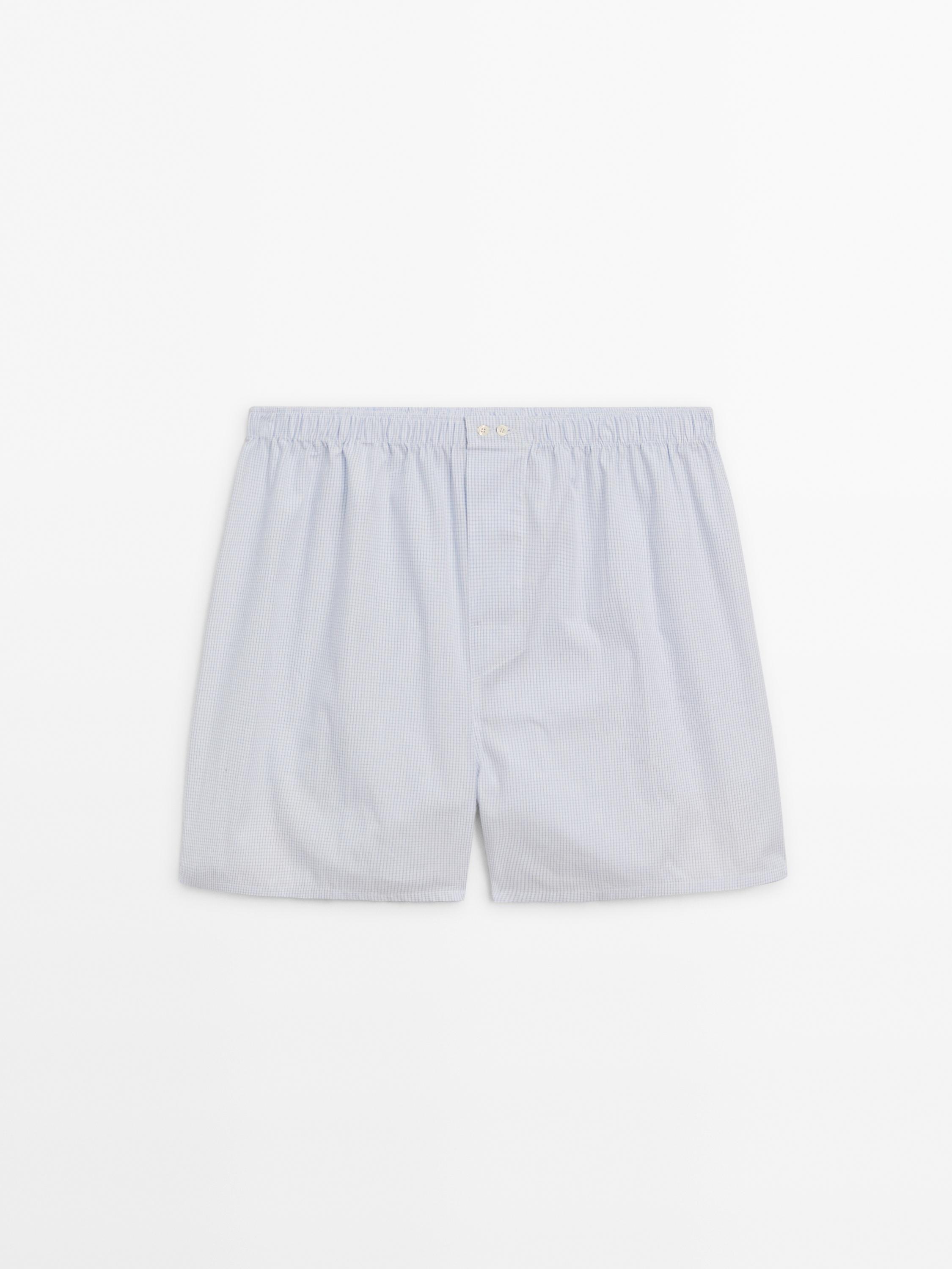 Check poplin boxers Massimo Dutti