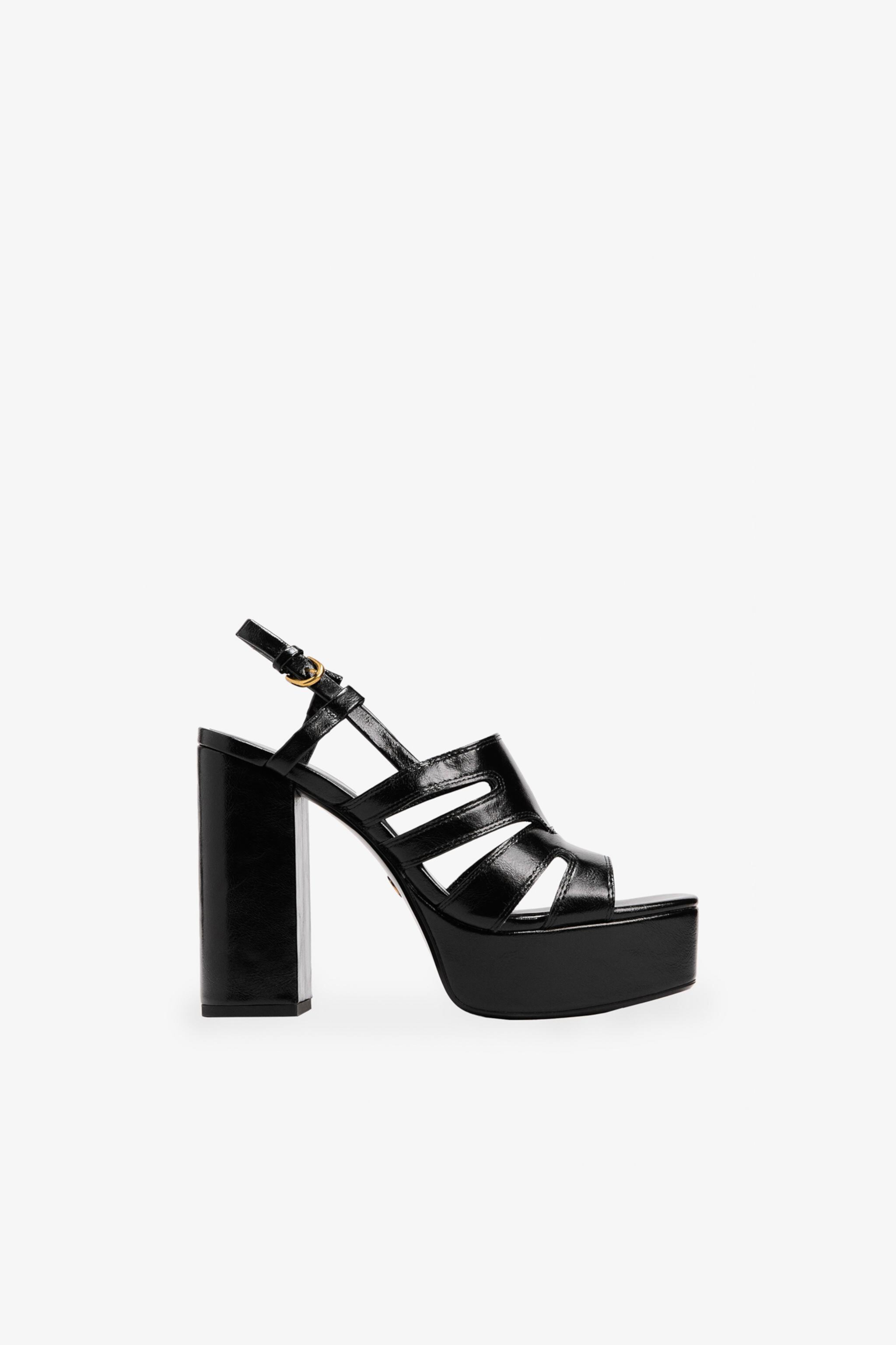 Женские Босоножки на каблуке ZARA CHUNKY PLATFORM SANDALS ZARA