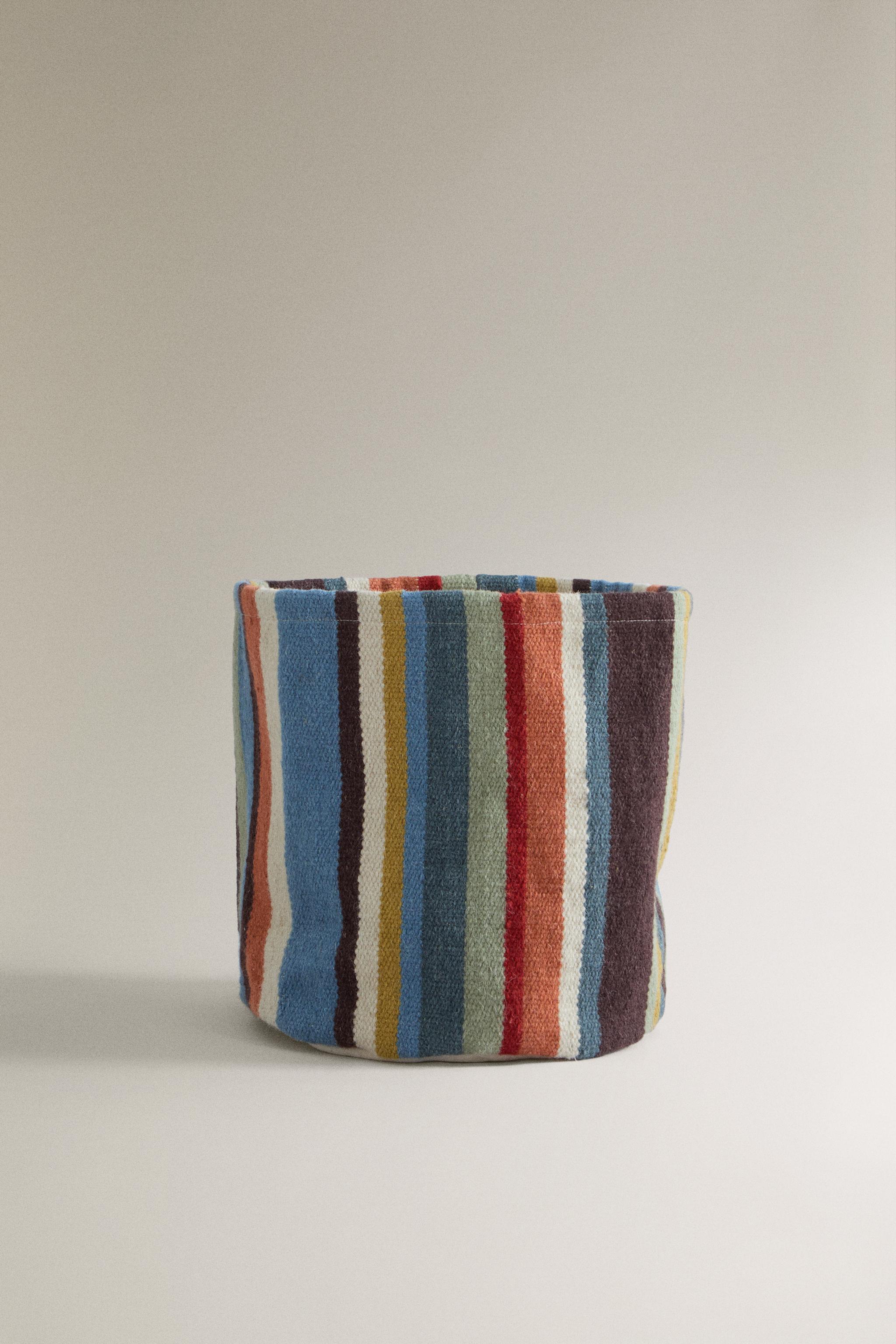 COLORED STRIPE BASKET Zara Home