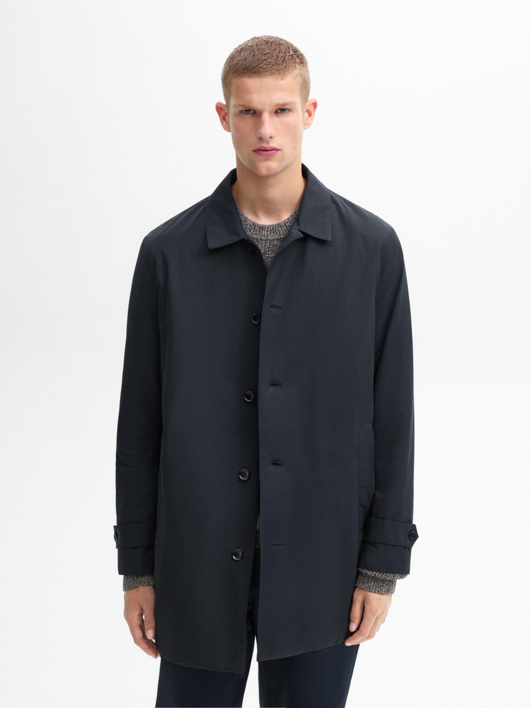 Cotton blend technical trench coat Massimo Dutti