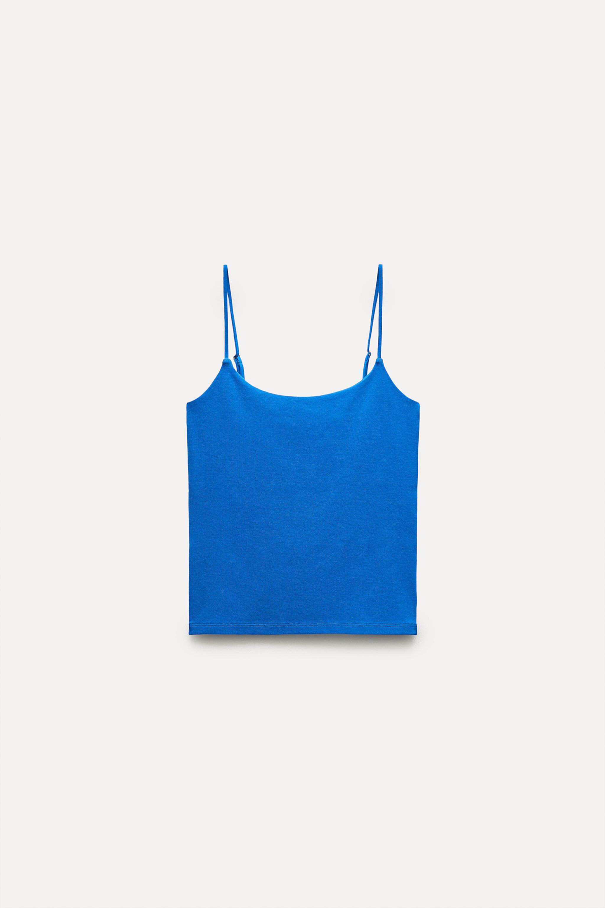 Женский Топ на бретелях ZARA COTTON TANK TOP ZARA