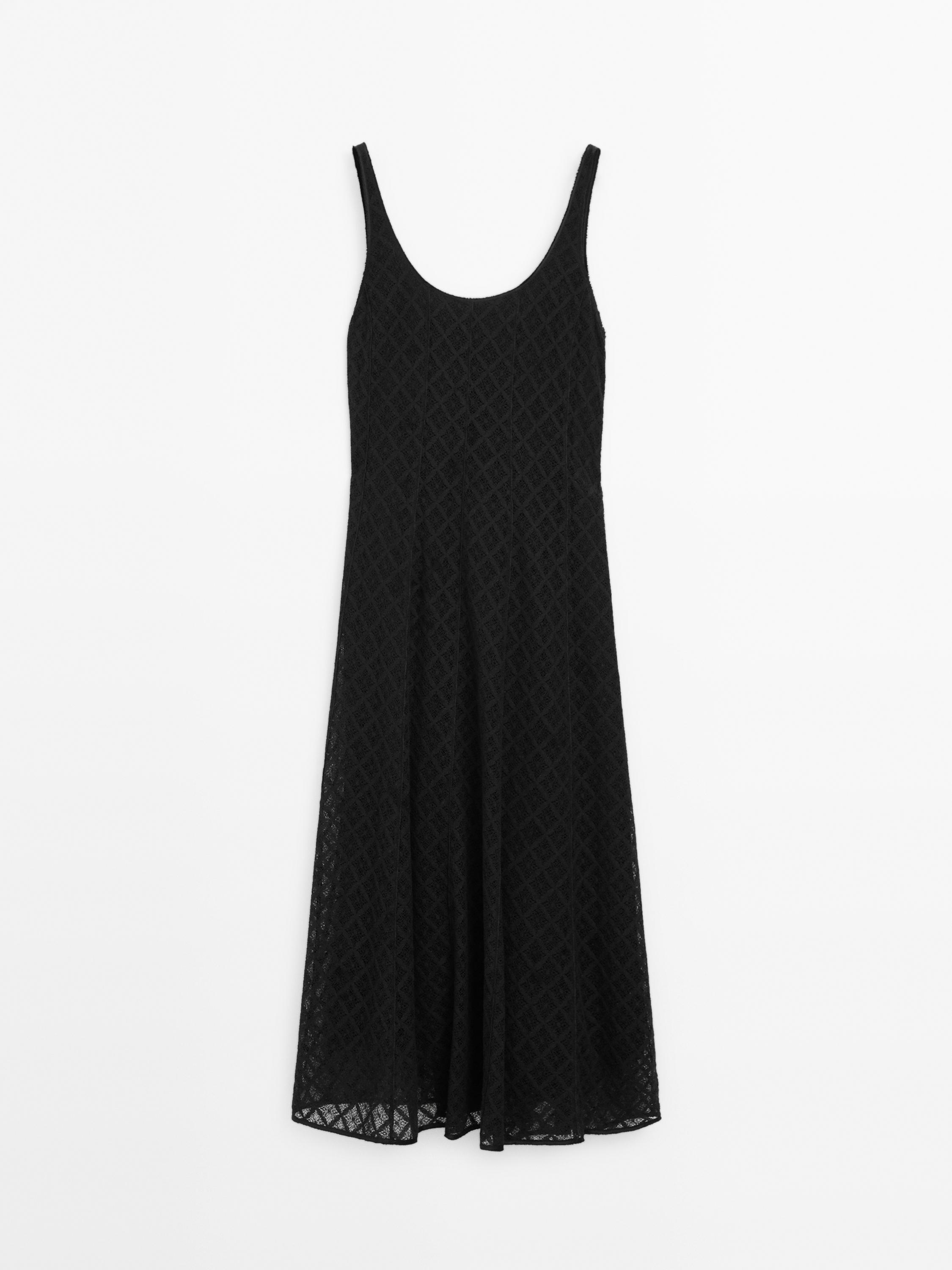 Crochet midi dress Massimo Dutti