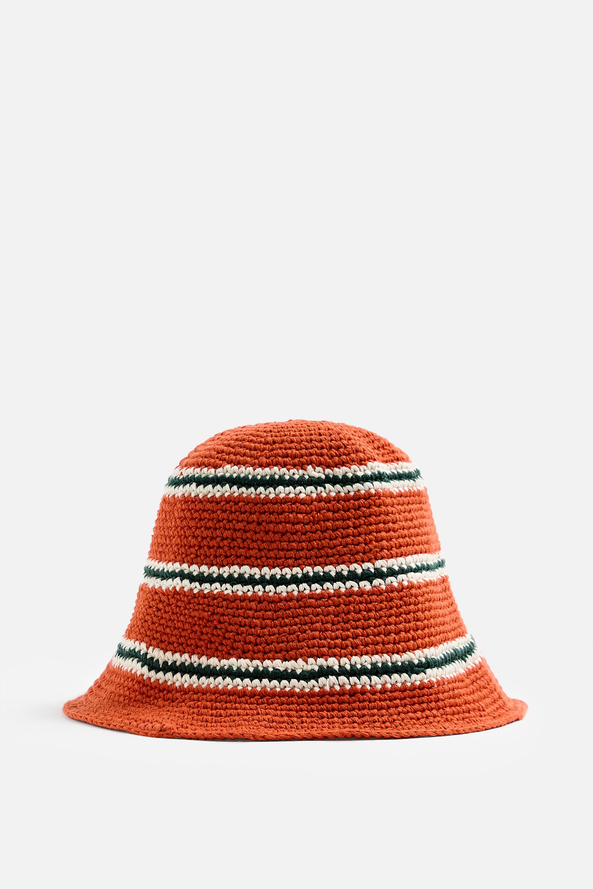 Панама ZARA CROCHETED STRIPED HAT ZARA