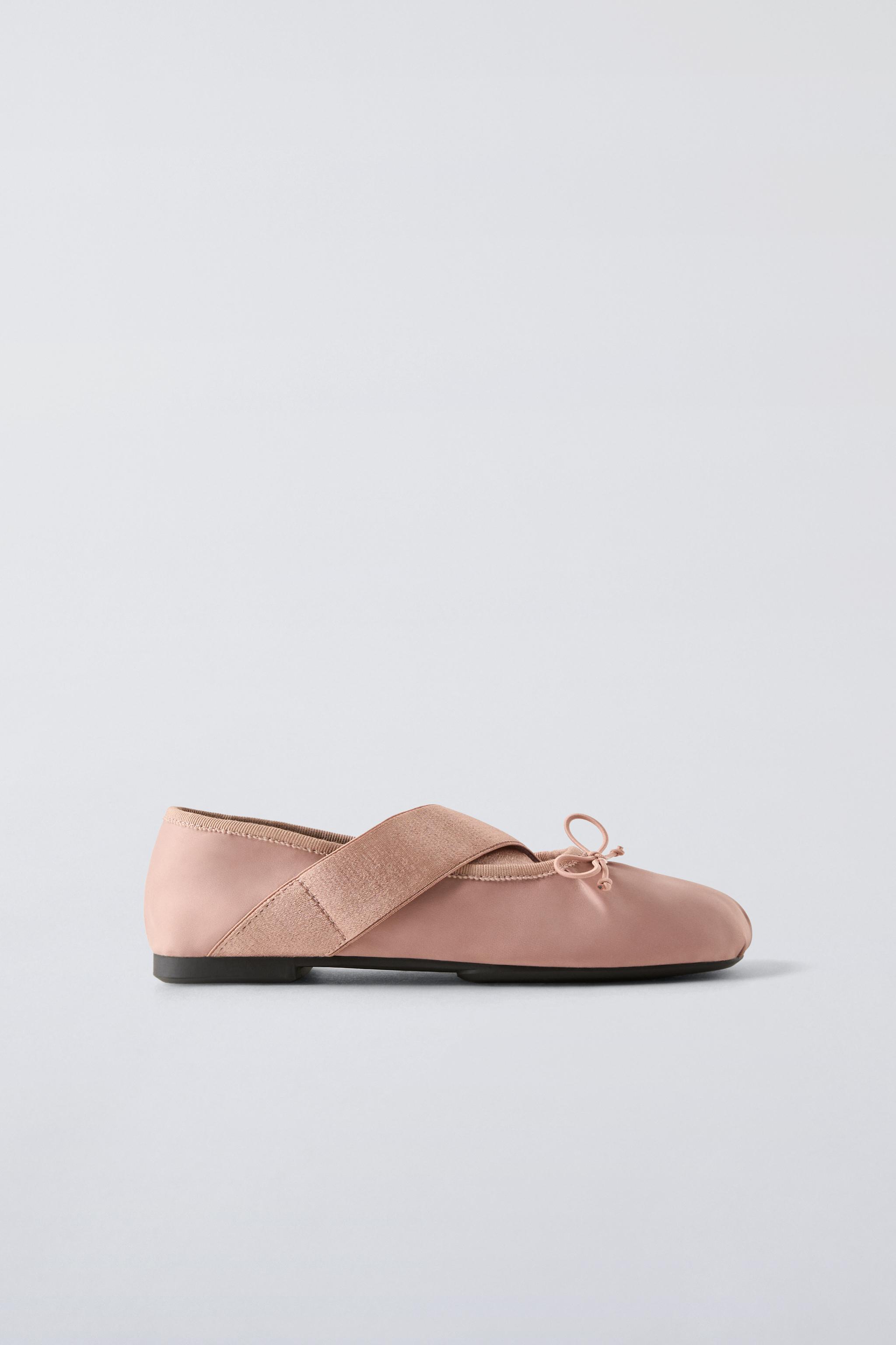 CROSSOVER SATIN EFFECT BALLET FLATS ZARA