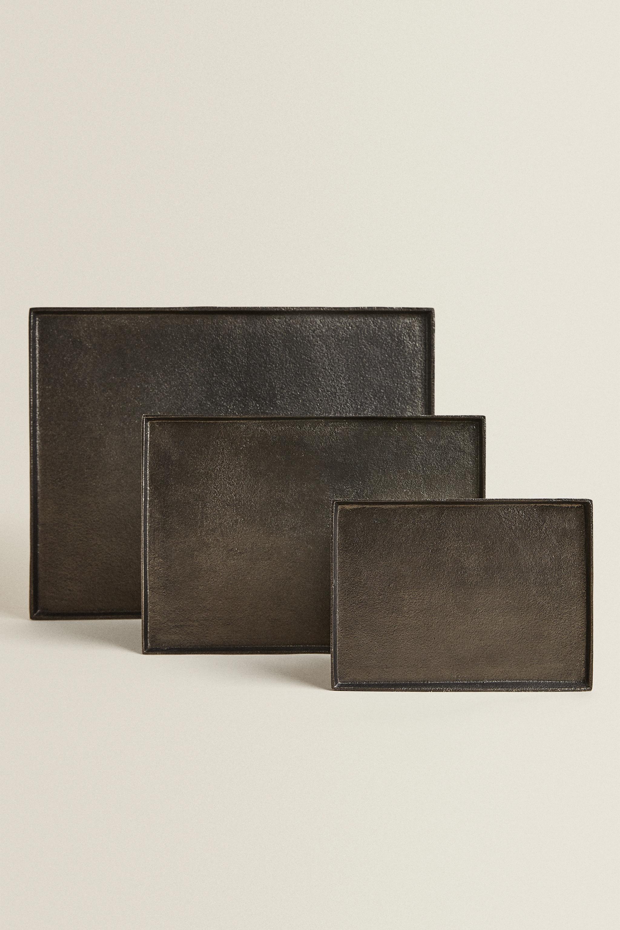 DECORATIVE RECTANGULAR METAL TRAY Zara Home