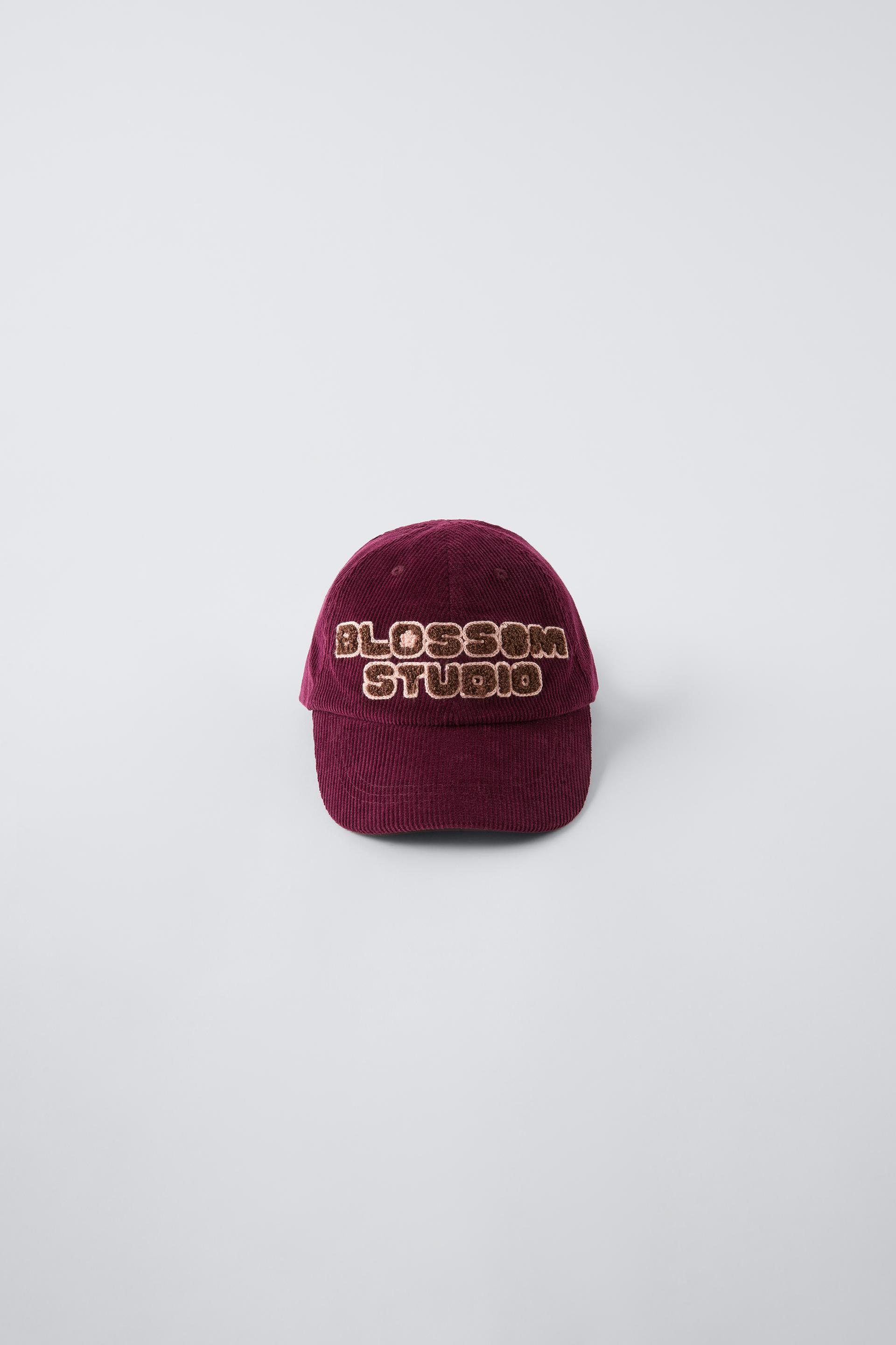 Бейсболка ZARA EMBROIDERED CORDUROY CAP ZARA