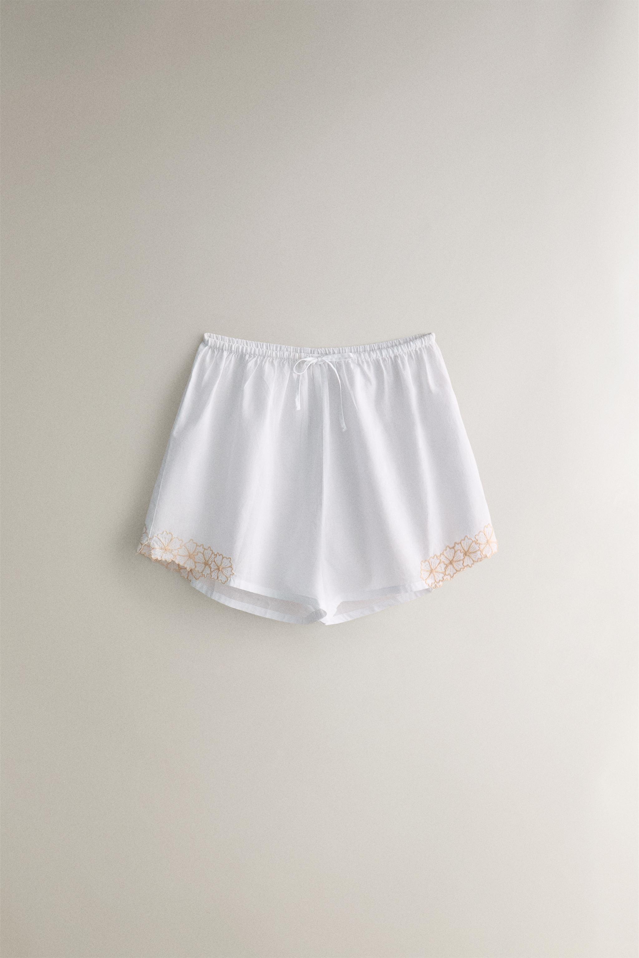 EMBROIDERED SHORTS Zara Home