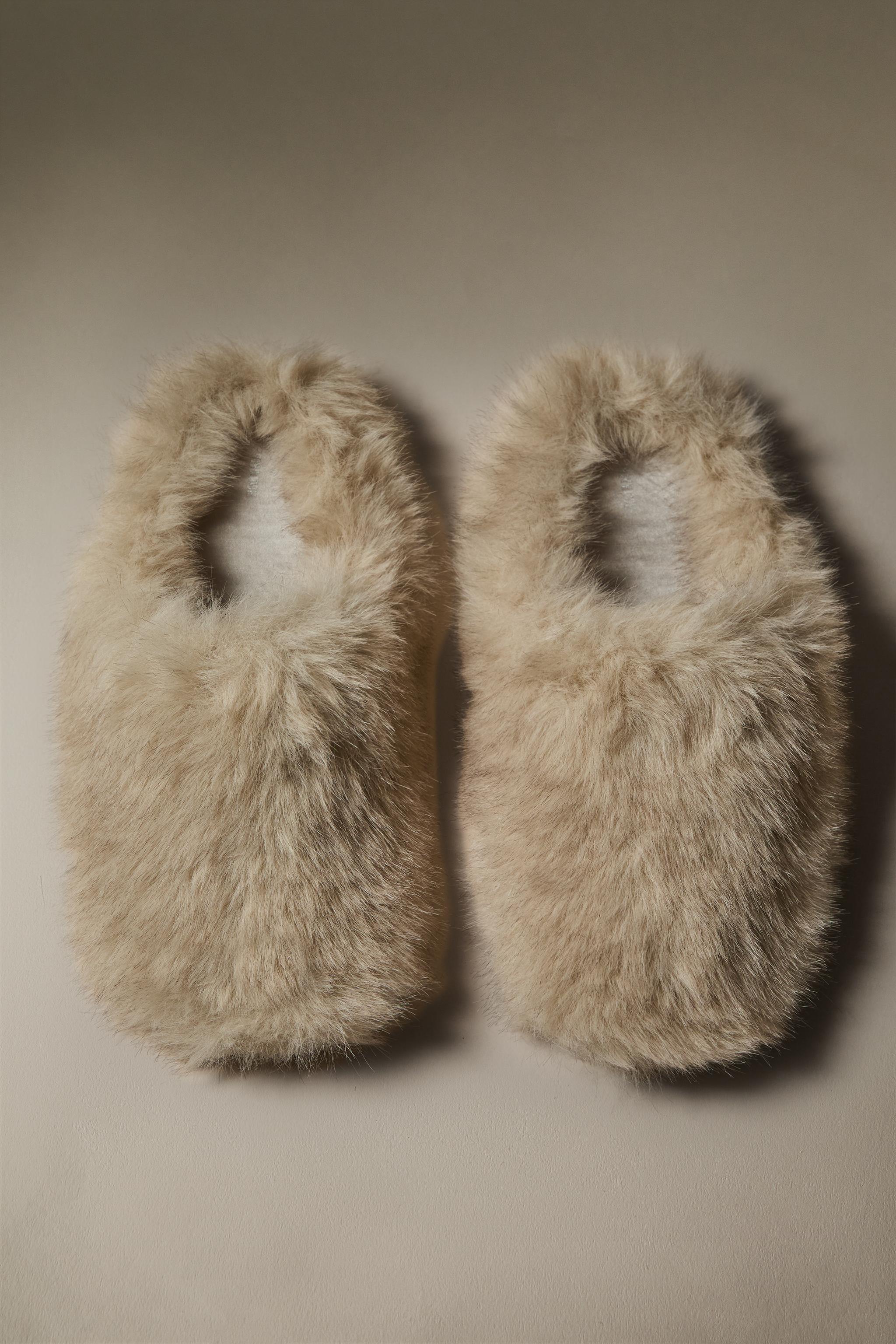 Женские Тапочки Zara Home FAUX FUR MULE Zara Home