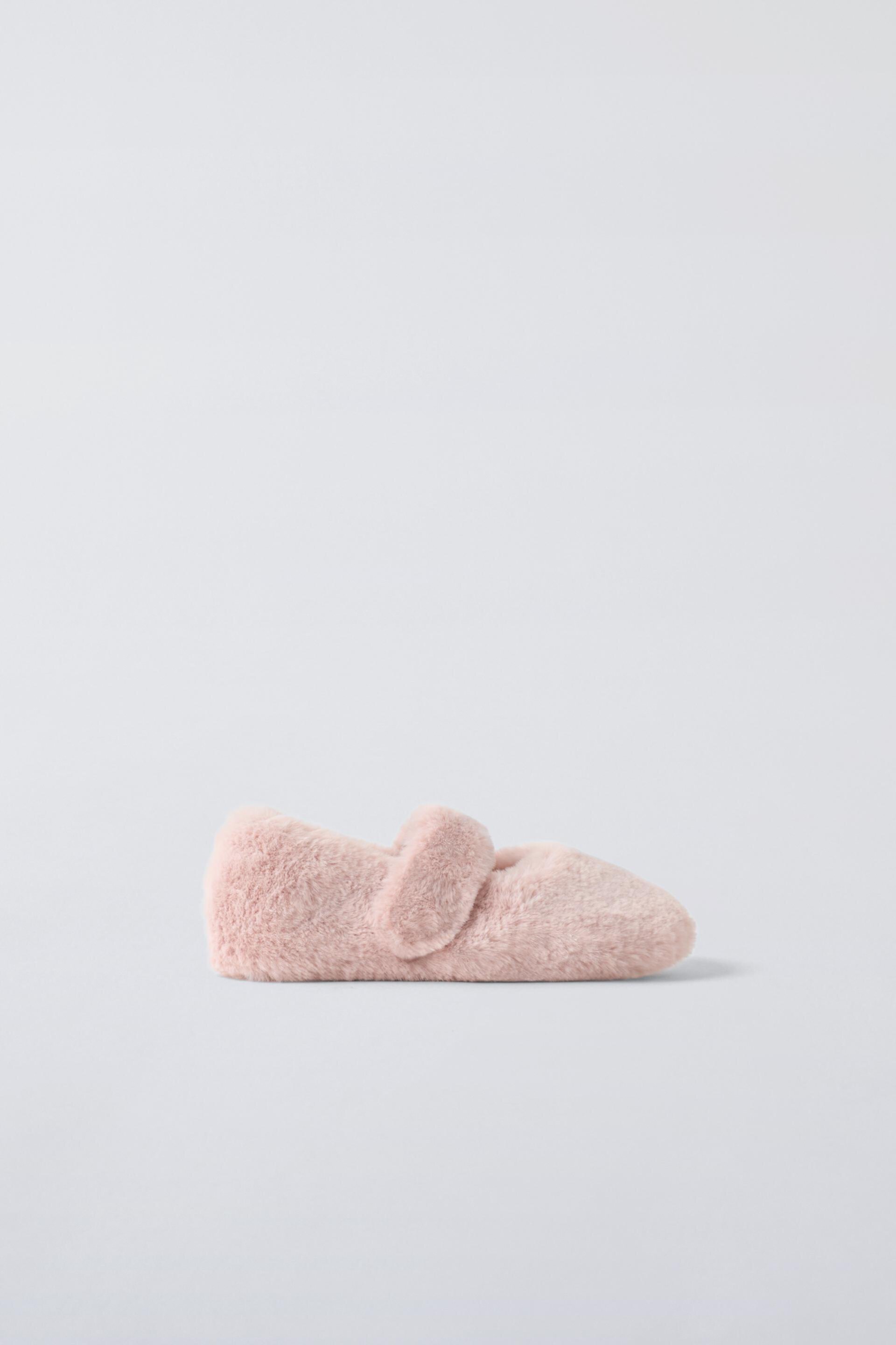 Женские Детские тапочки Zara FAUX FUR SLIPPERS ZARA