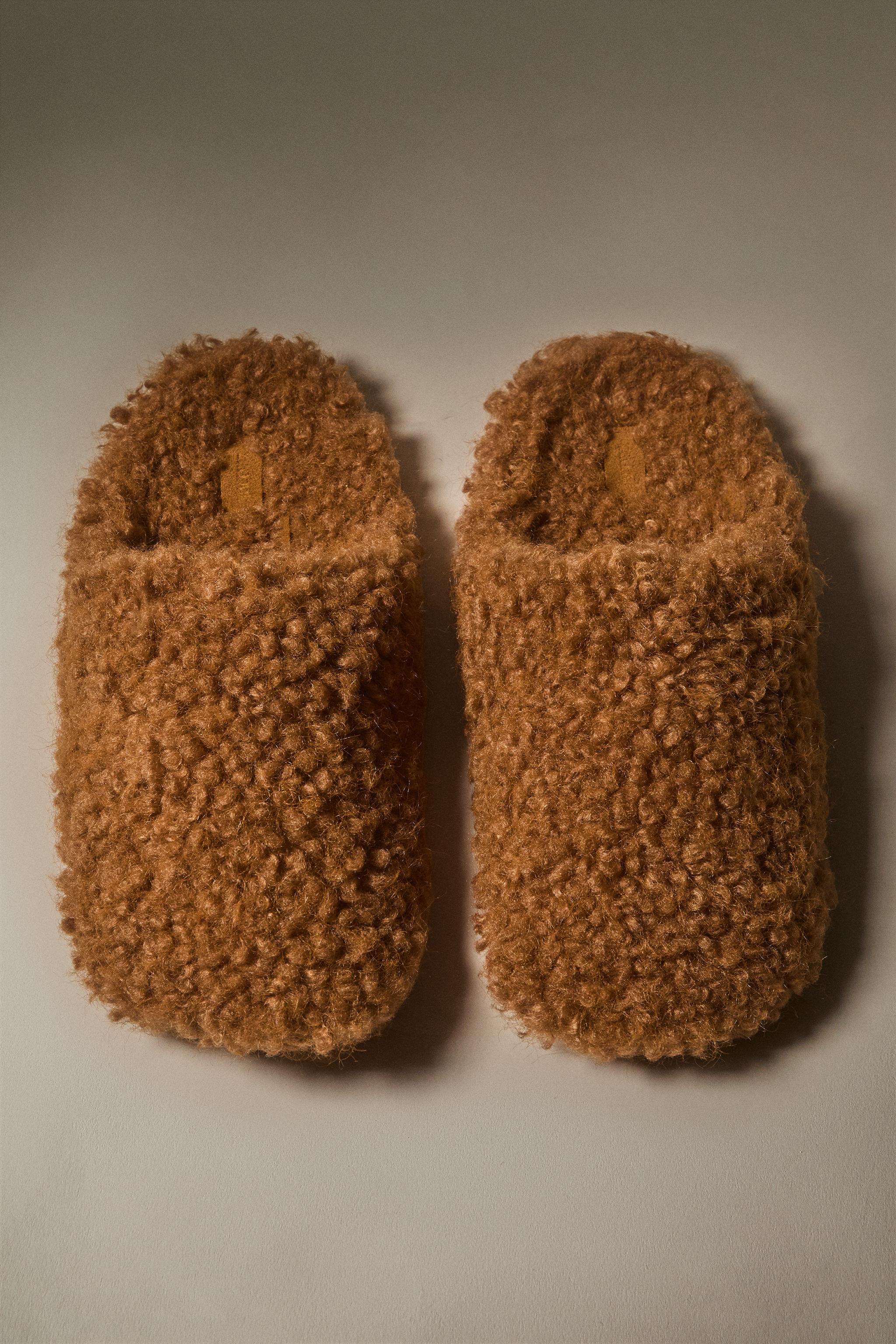 Универсальные Тапочки Zara Home FAUX SHEARLING SLIPPERS Zara Home