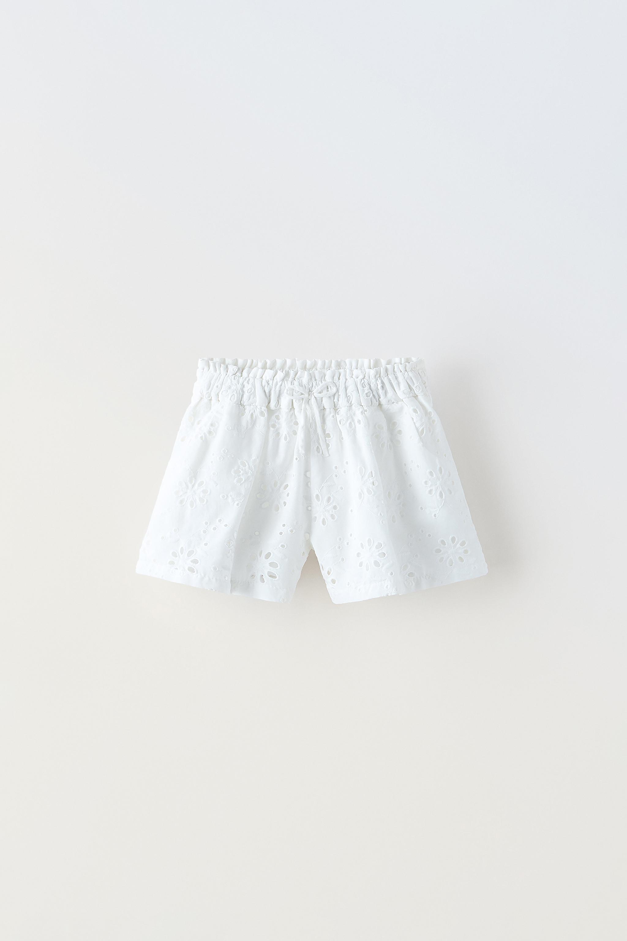 FLORAL EMBROIDERY SHORTS ZARA