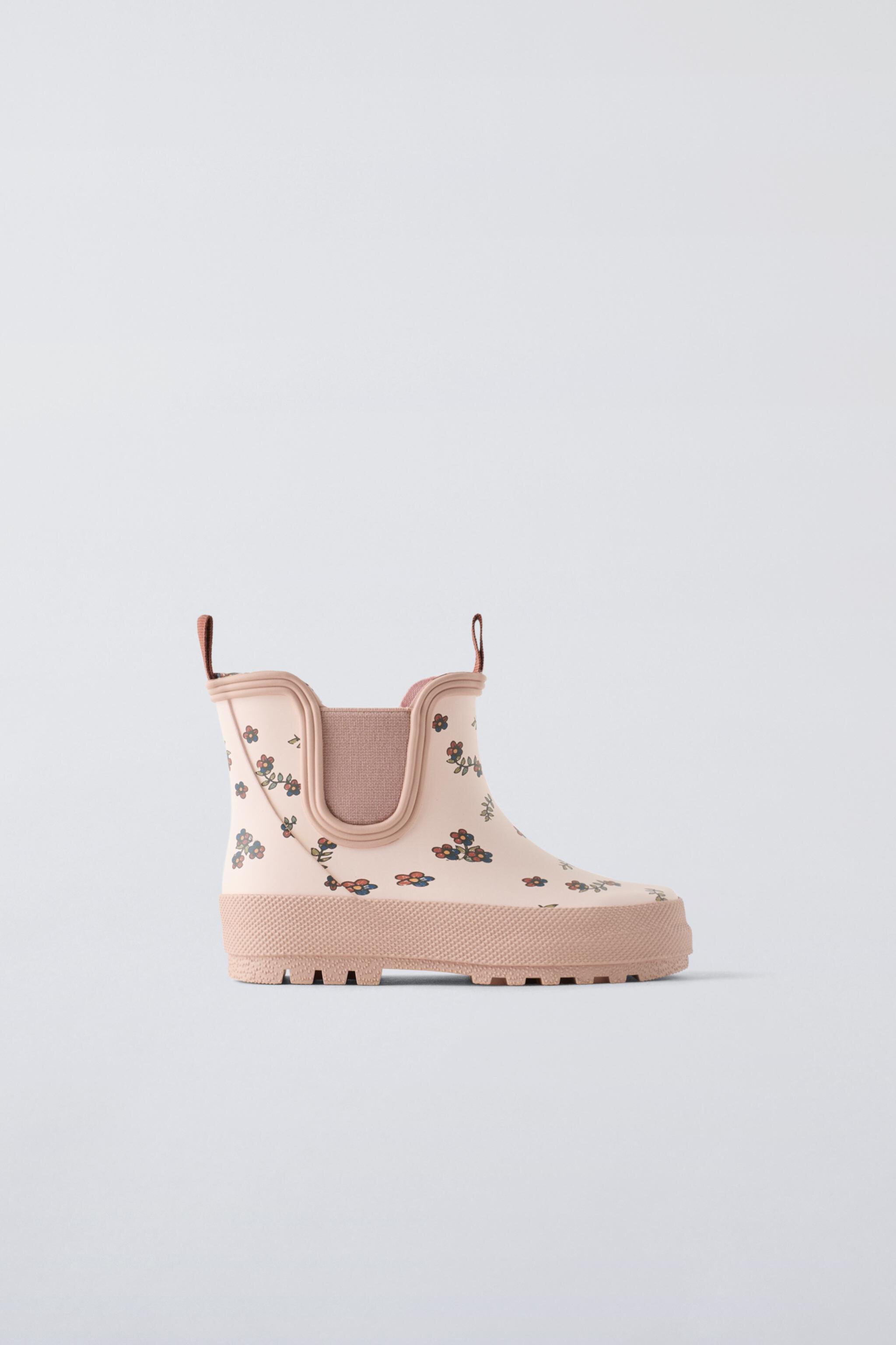  Детские резиновые сапоги Zara FLORAL RAIN BOOTS ZARA