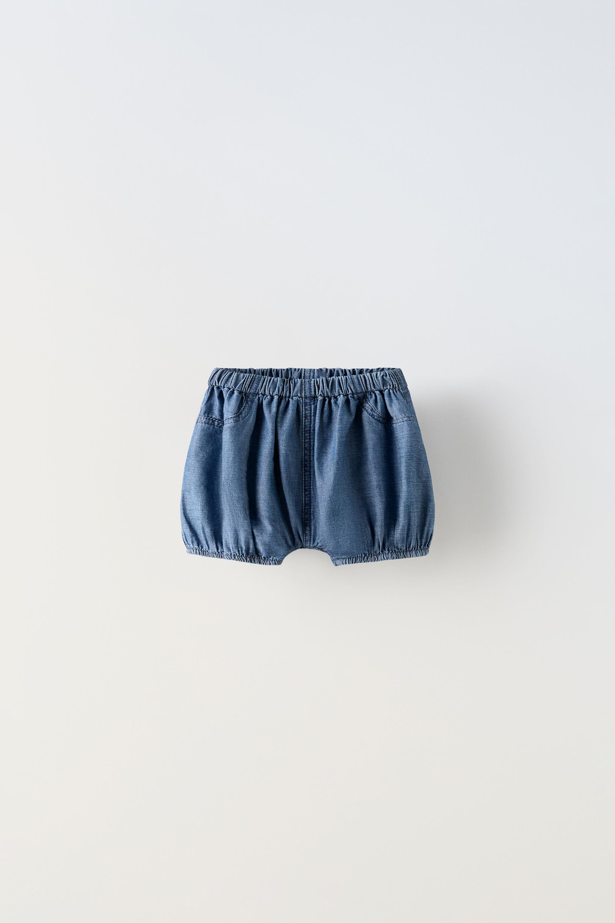 Детские джинсовые шорты ZARA KIDS FLUID DENIM BLOOMERS ZARA