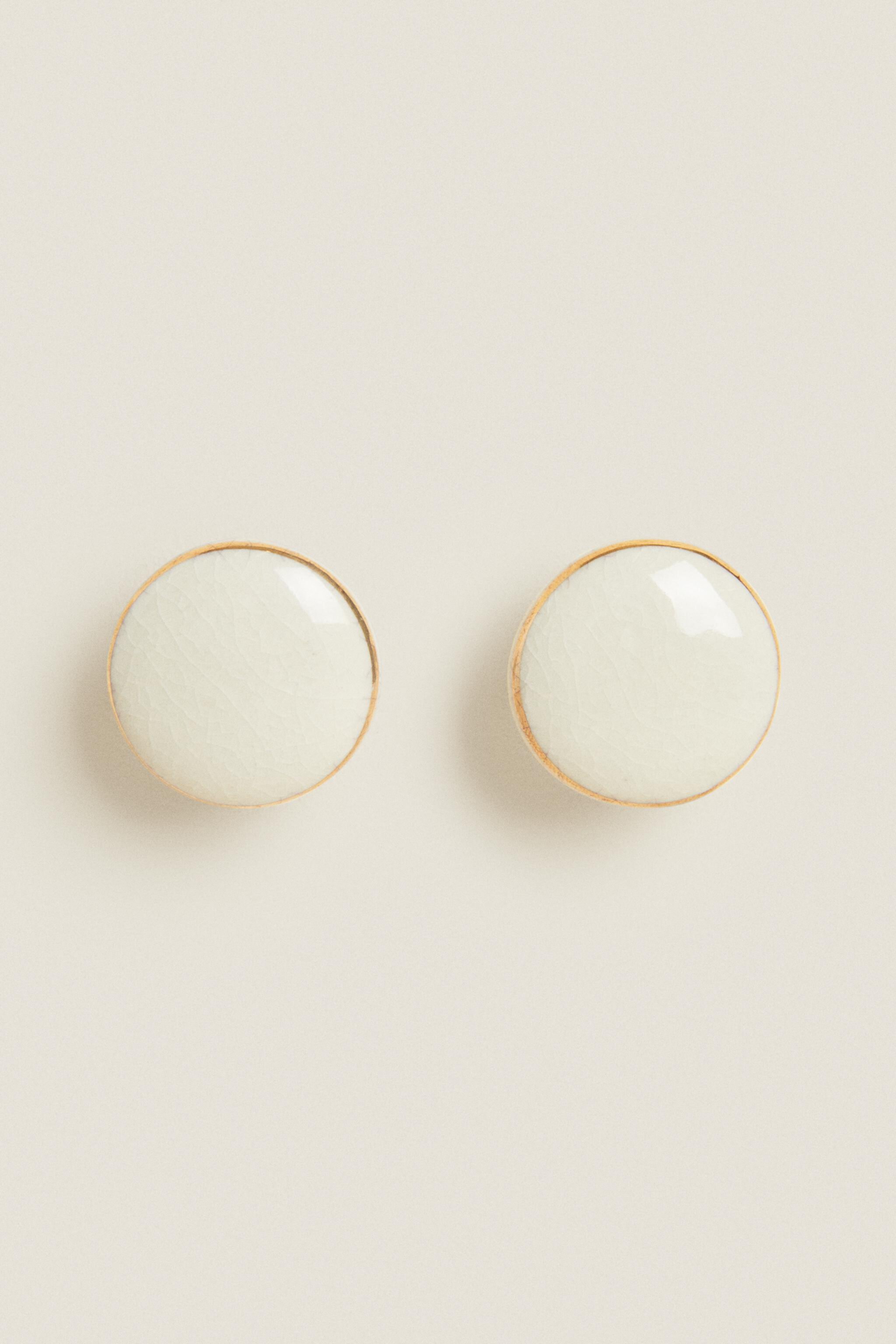 GOLD AND WHITE DOOR KNOB (PACK OF 2) Zara Home