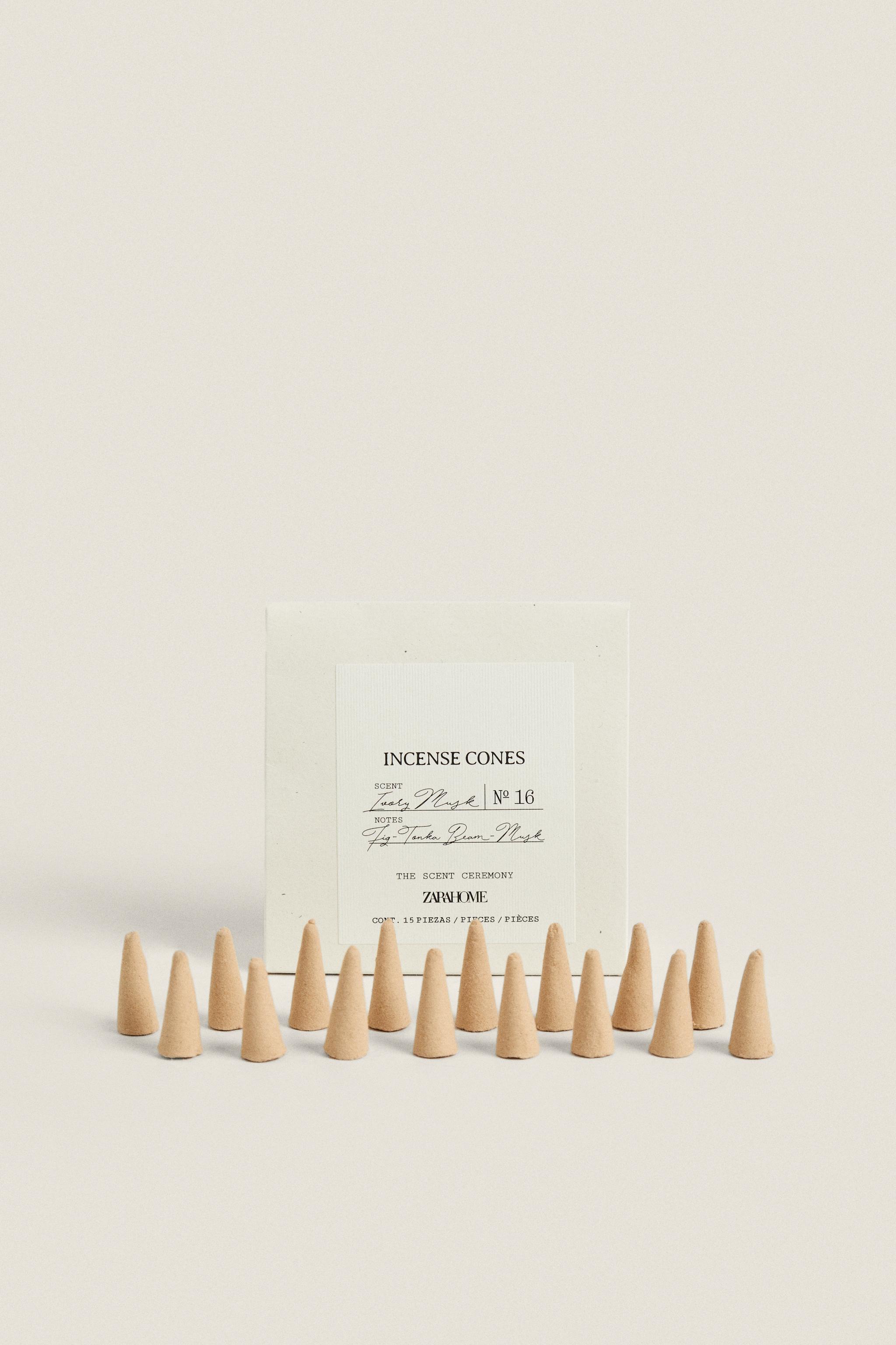 IVORY MUSK SCENTED INCENSE CONES (PACK OF 15) Zara Home