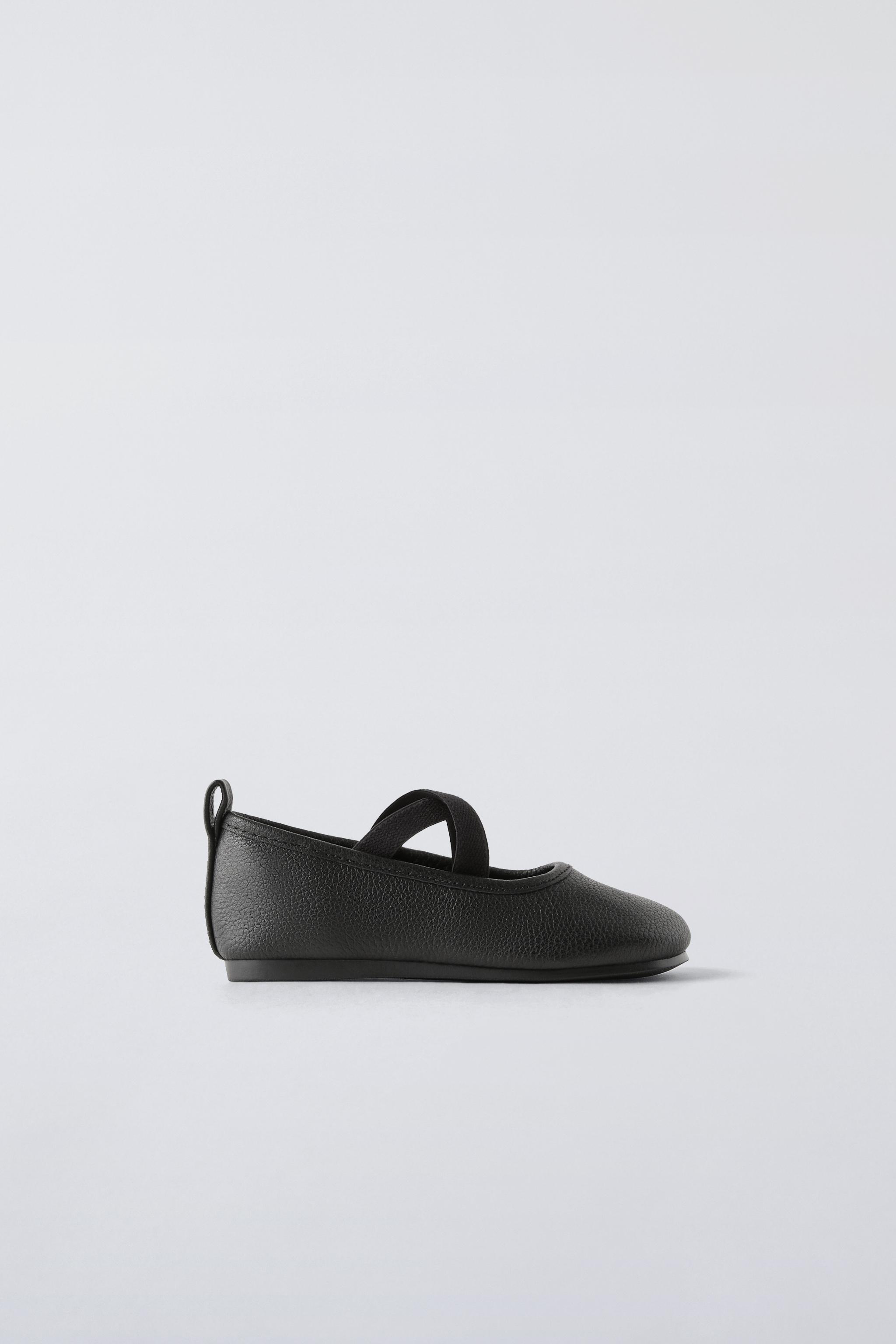 LEATHER BALLET FLATS Zara