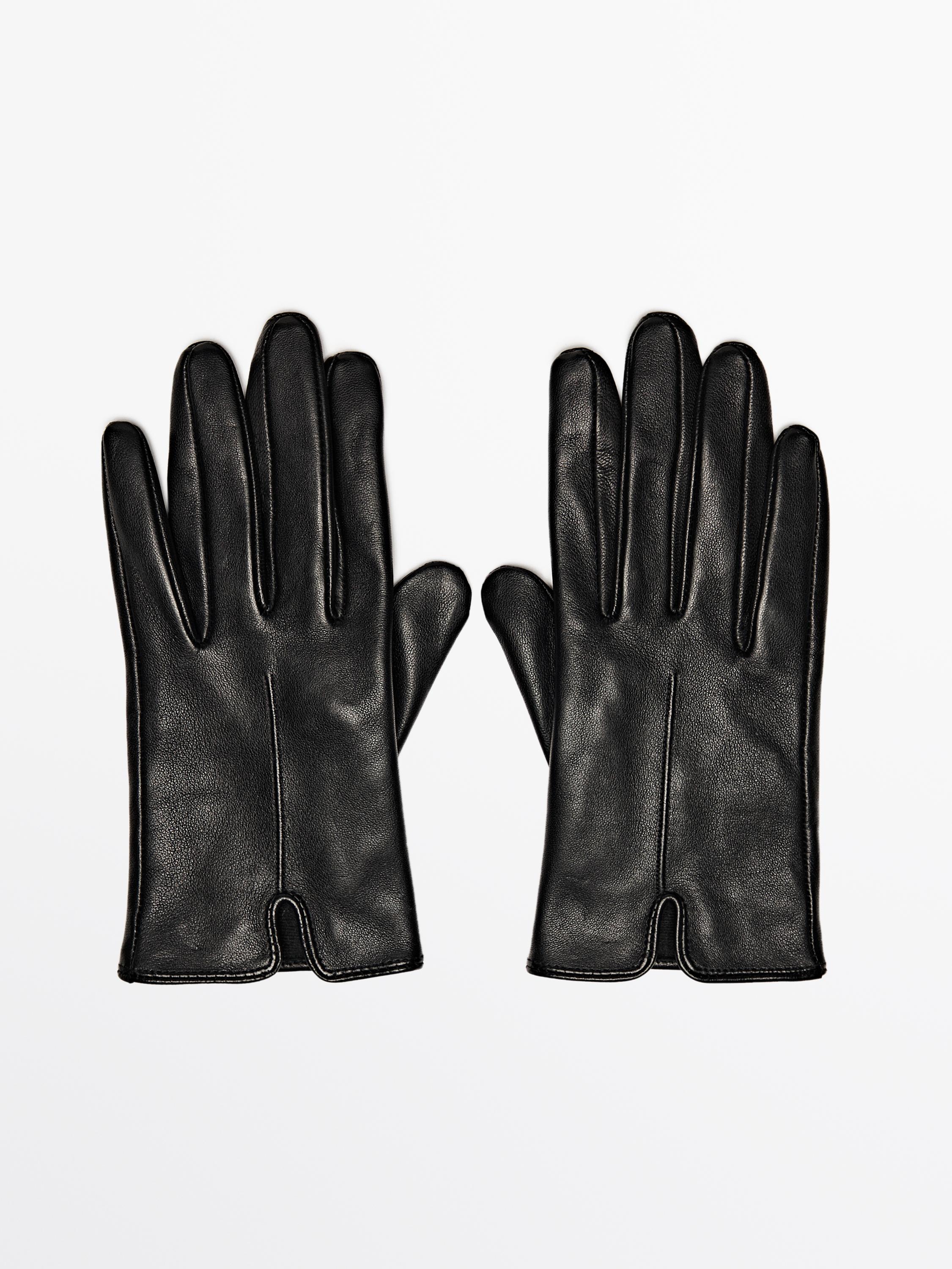 Перчатки Massimo Dutti Leather gloves Massimo Dutti