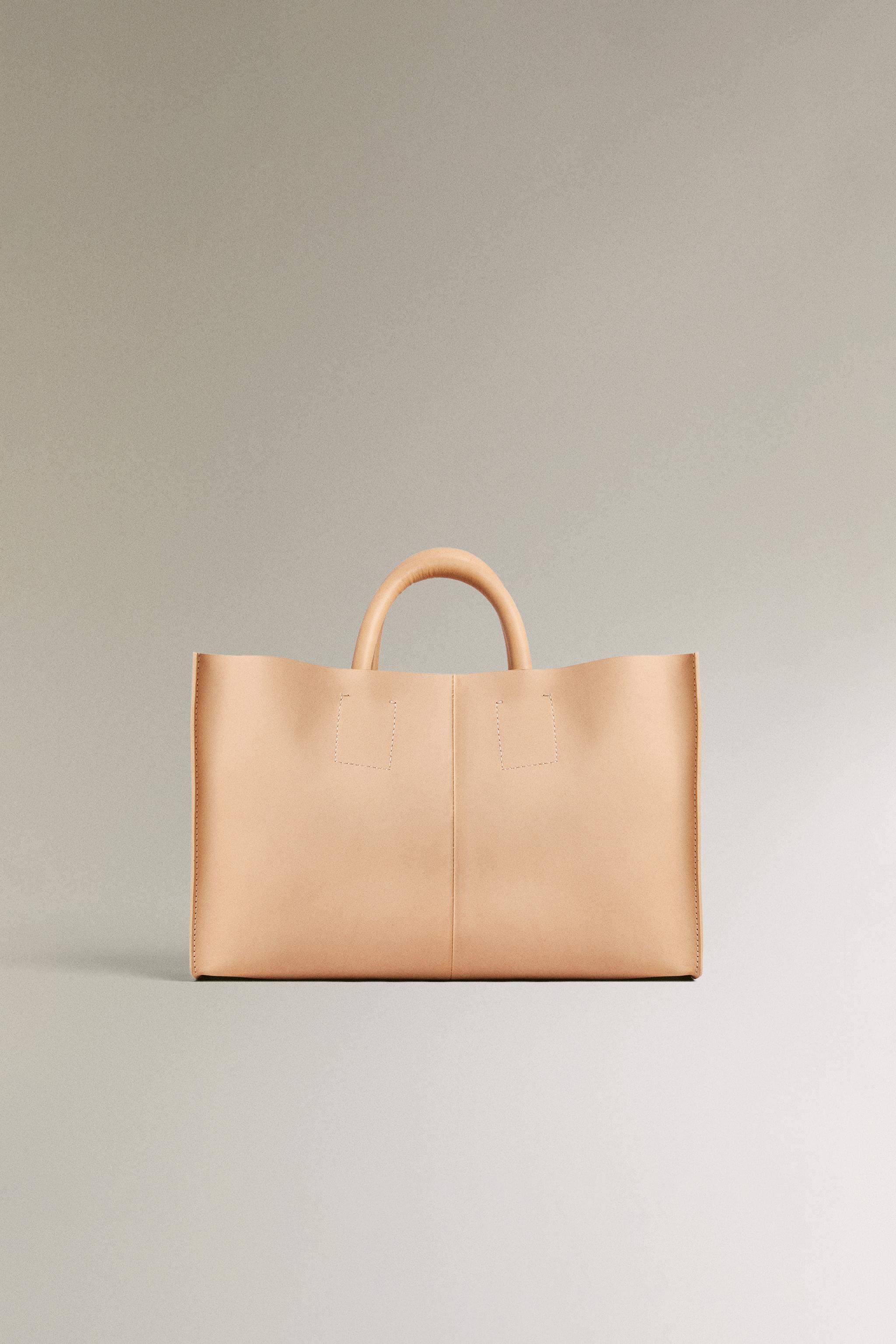 Сумка тоут Zara Home LEATHER MINI TOTE BAG Zara Home