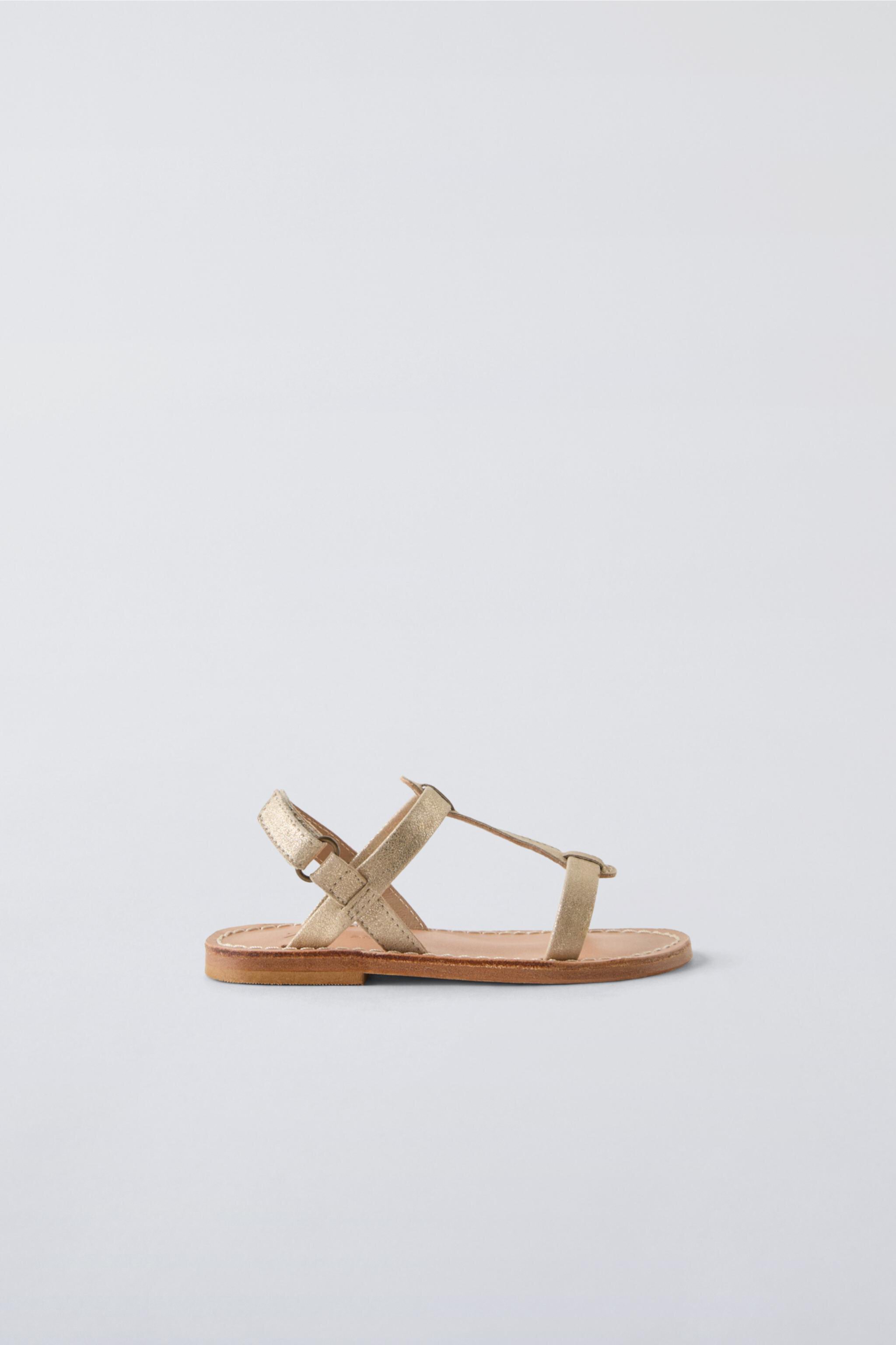  Сандалии Zara LEATHER SANDALS ZARA