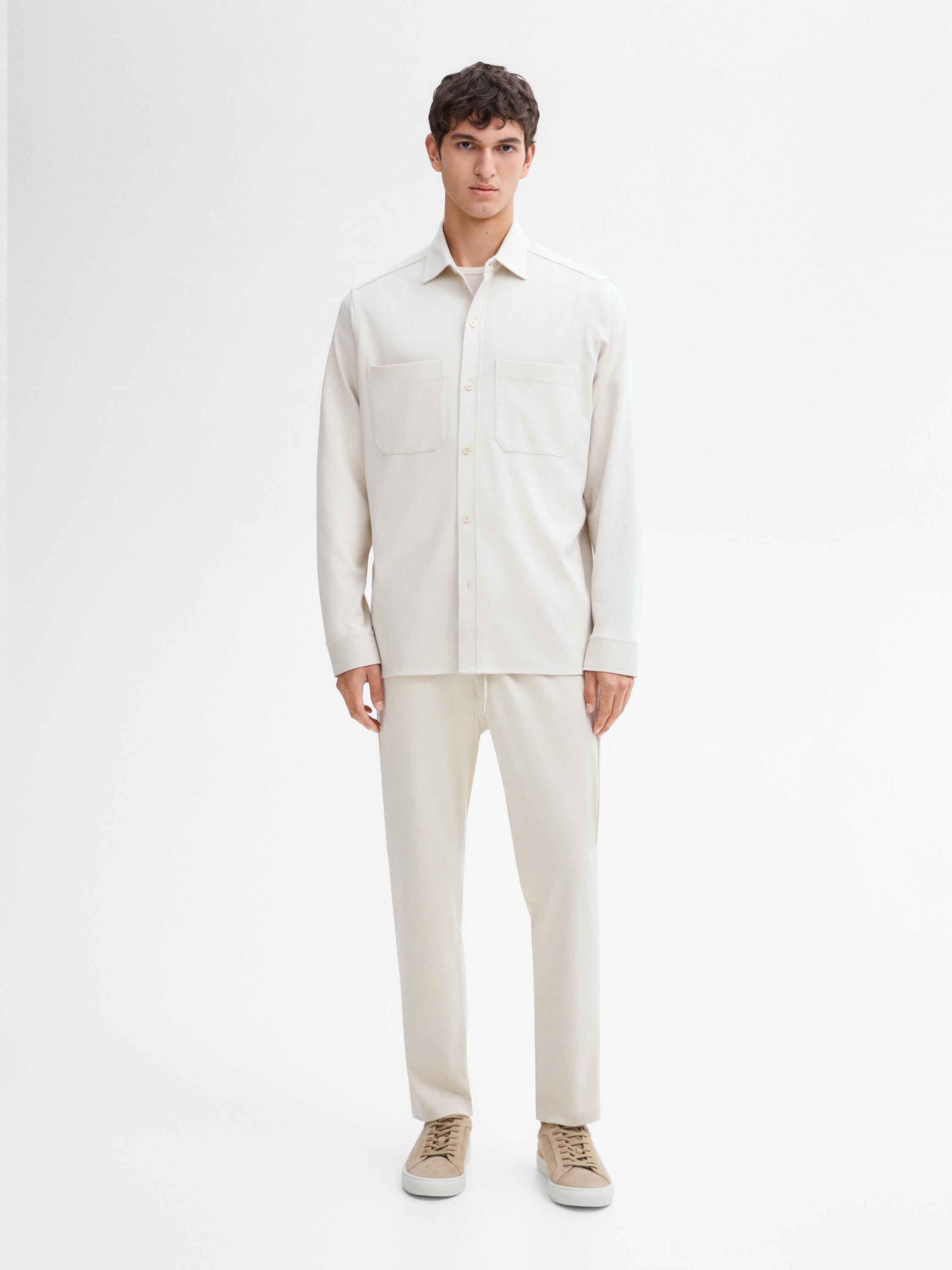 Lightweight 100% cotton overshirt Massimo Dutti