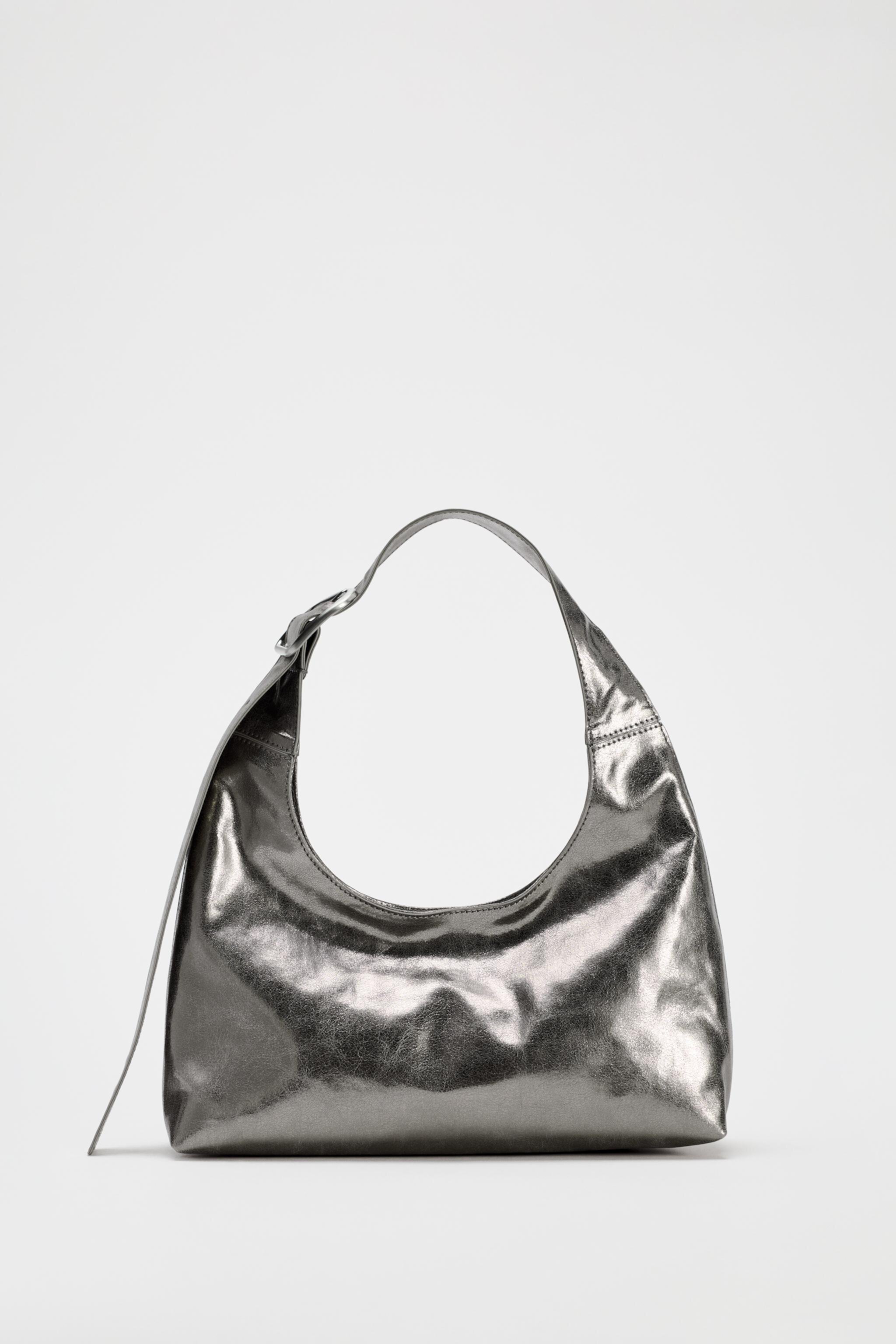 Сумка цилиндр ZARA METALLIC EFFECT MINI BUCKET BAG ZARA