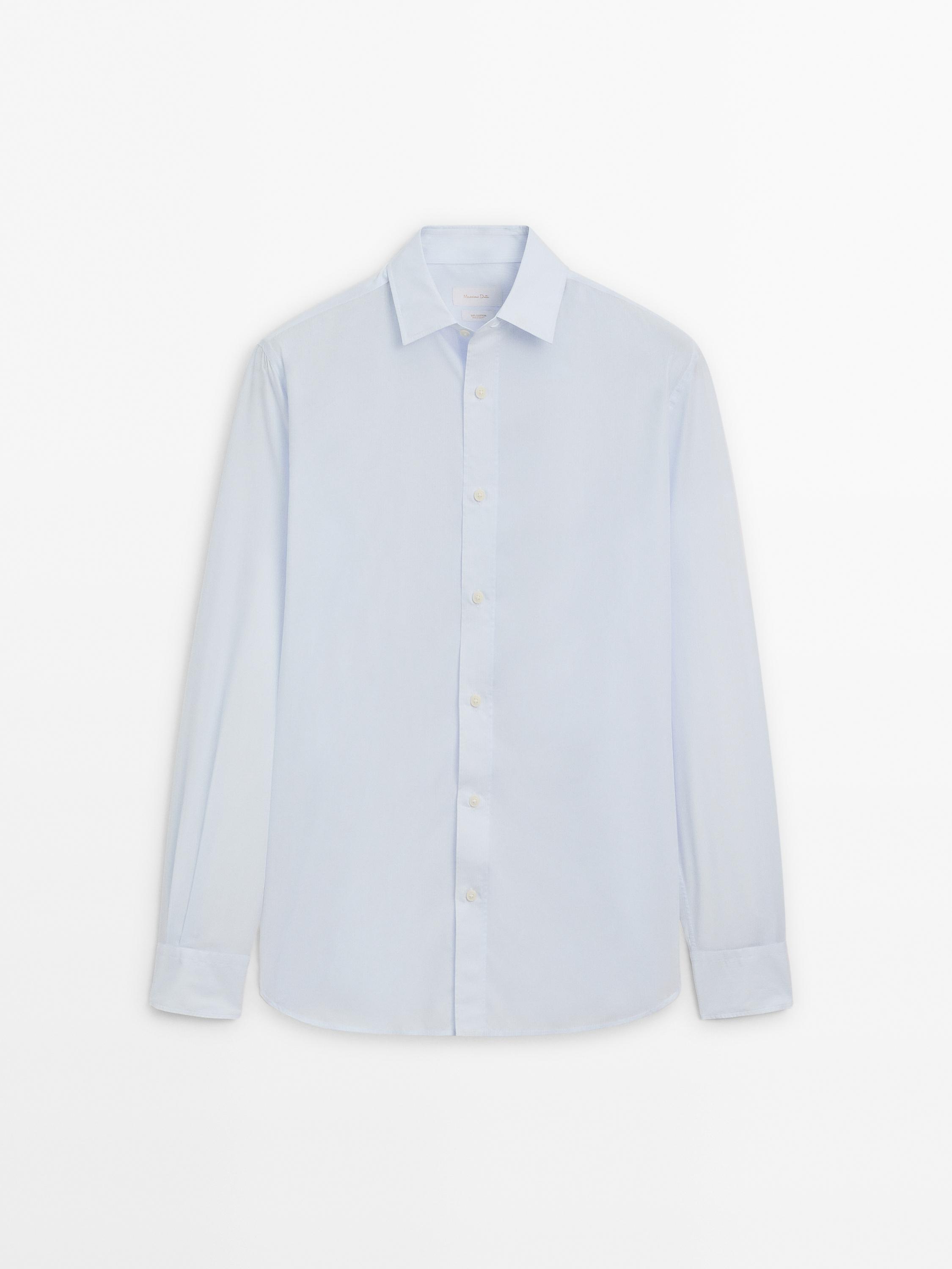 Pinstriped cotton shirt Massimo Dutti