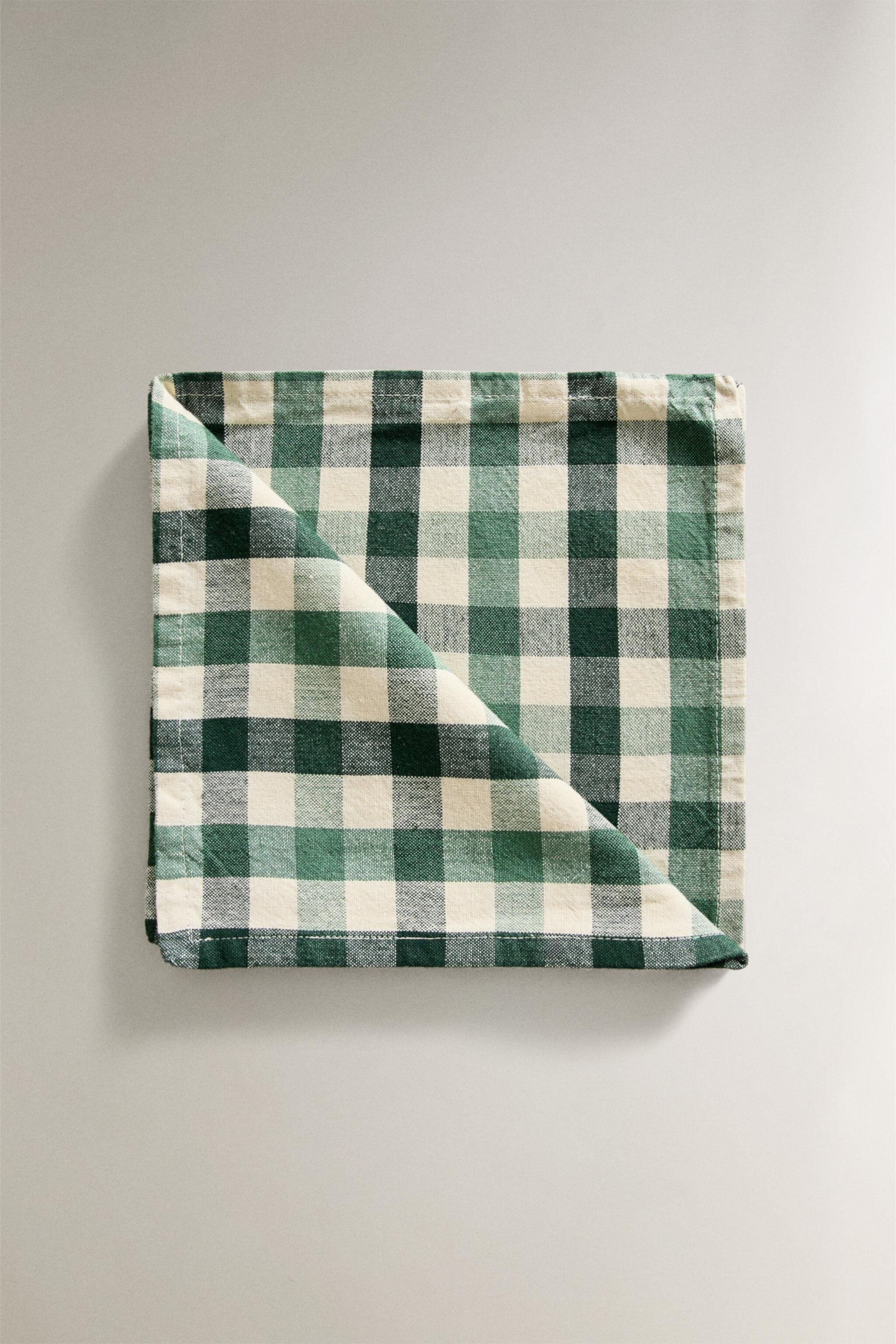 PLAID DYED THREAD NAPKINS (SET OF 2) Zara Home