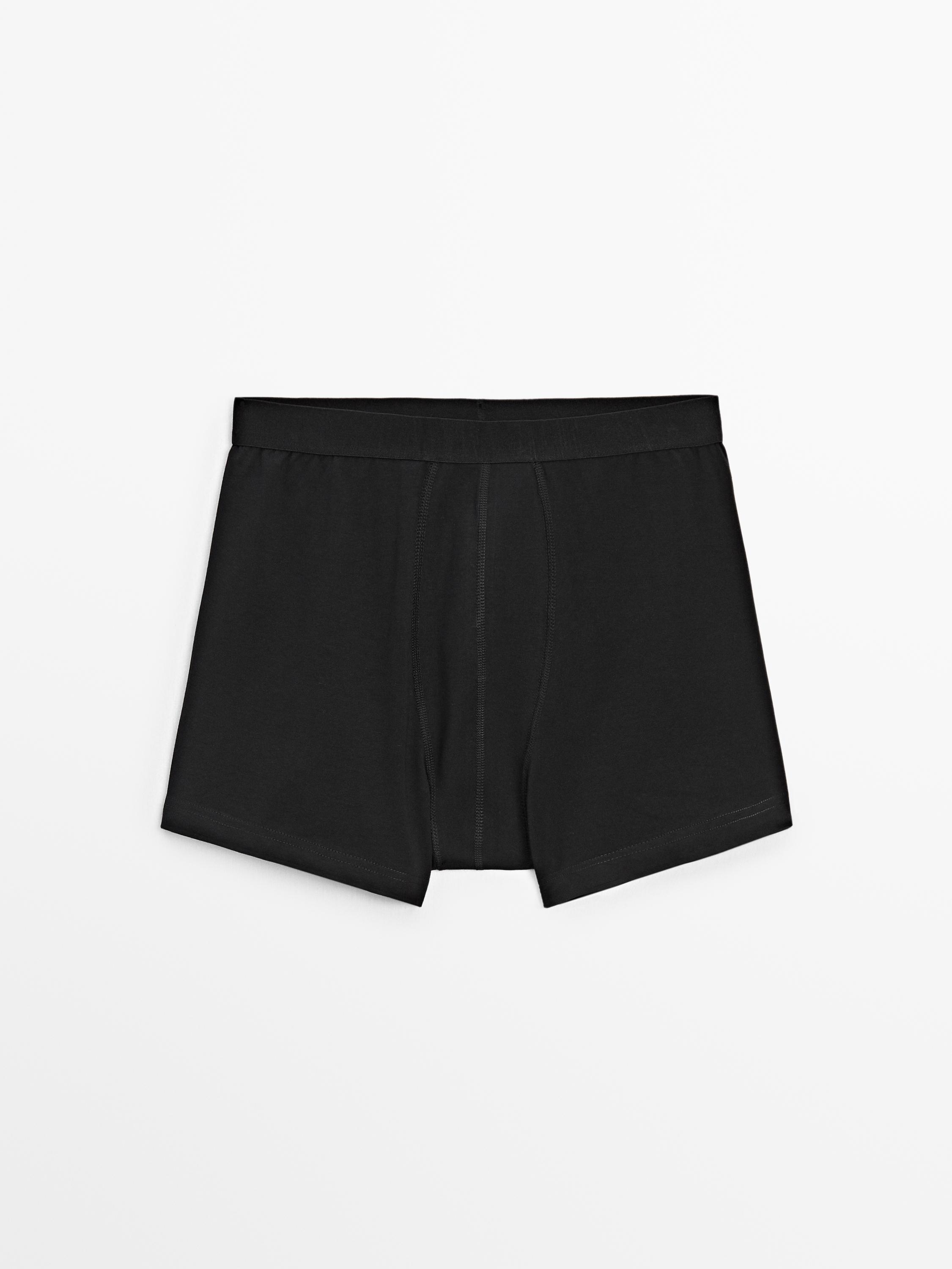 Plain cotton blend boxers Massimo Dutti