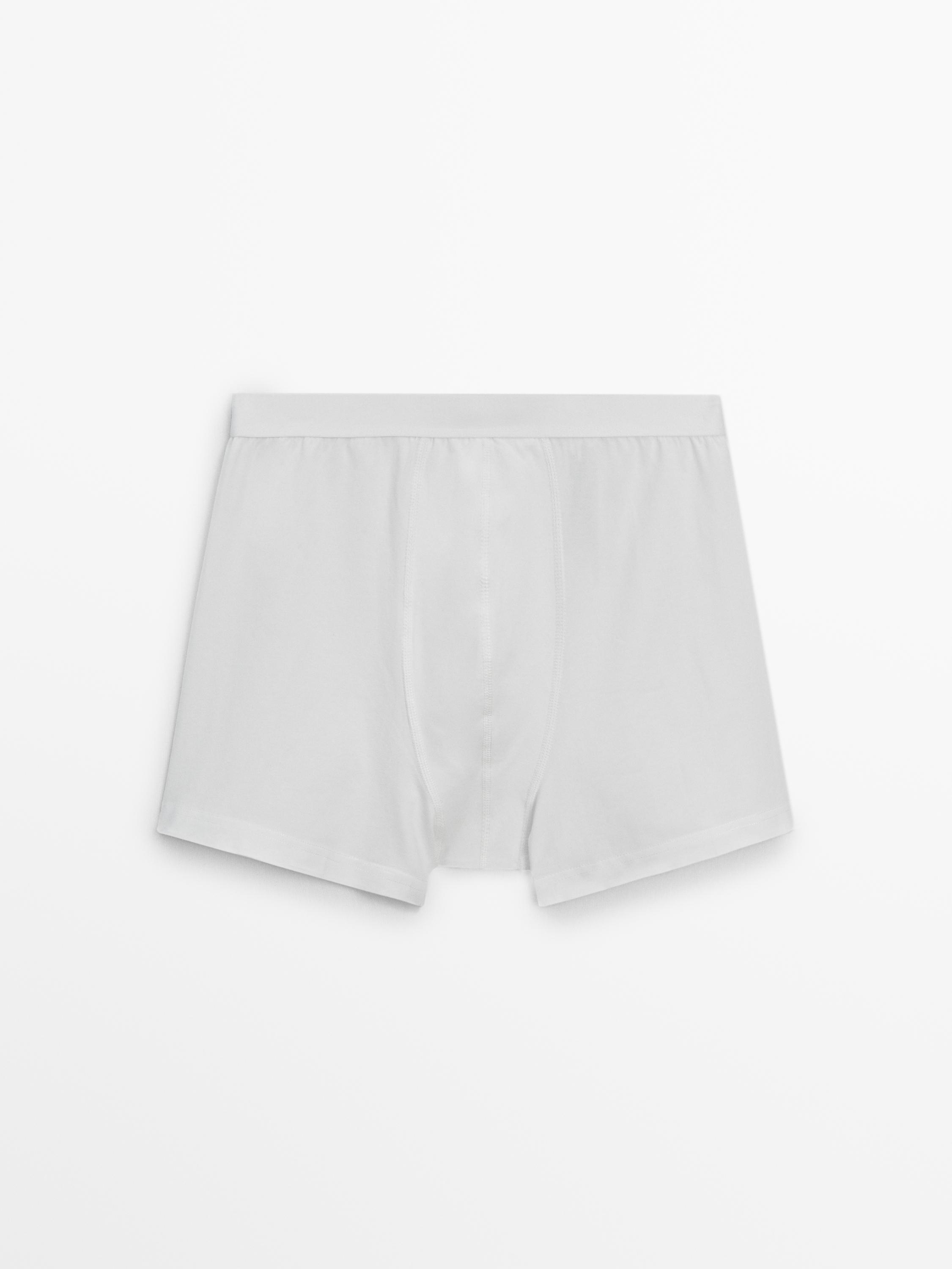 Plain cotton blend boxers Massimo Dutti