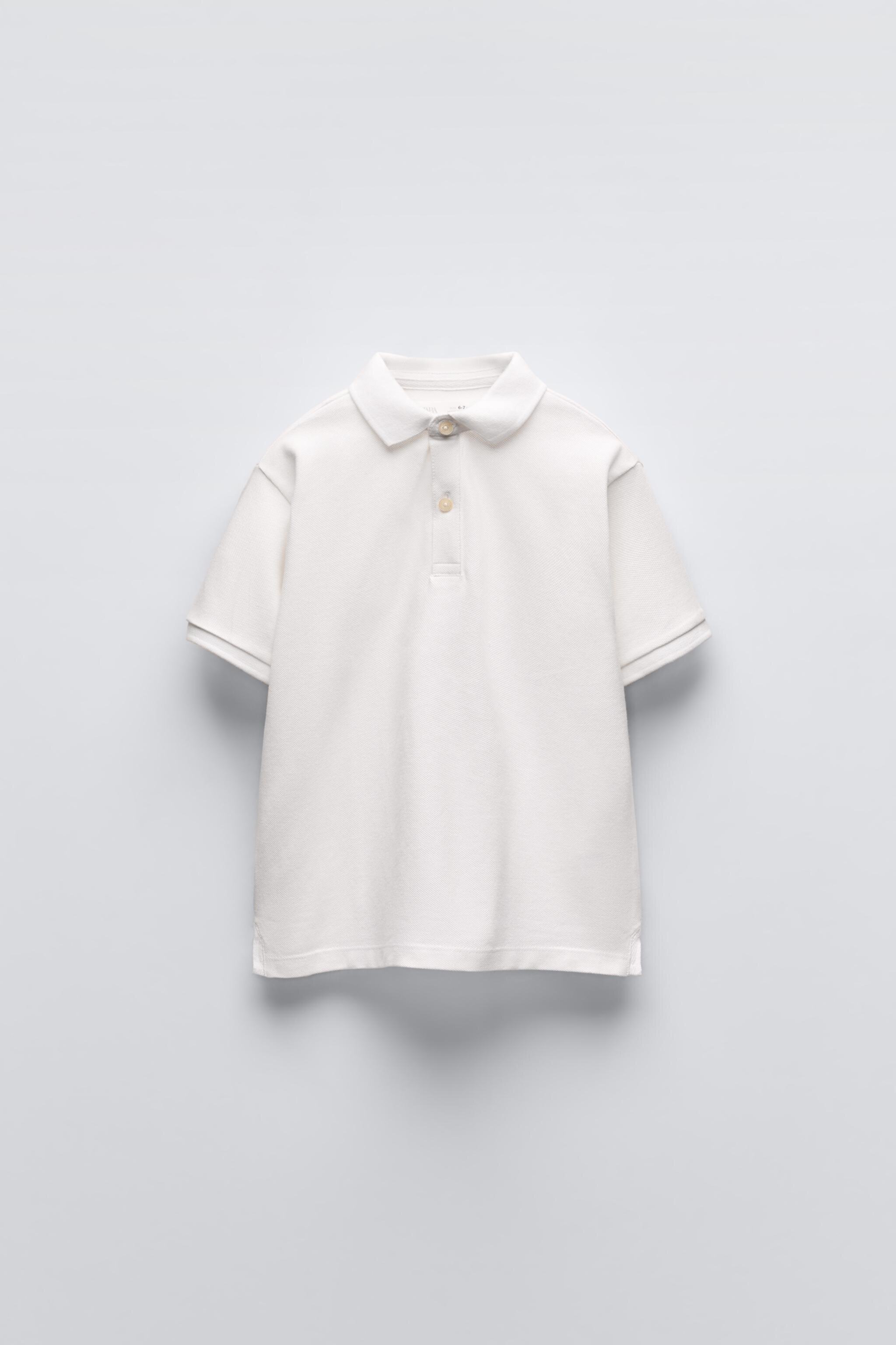  Полосатая Рубашка ZARA PLAIN BASIC POLO SHIRT ZARA