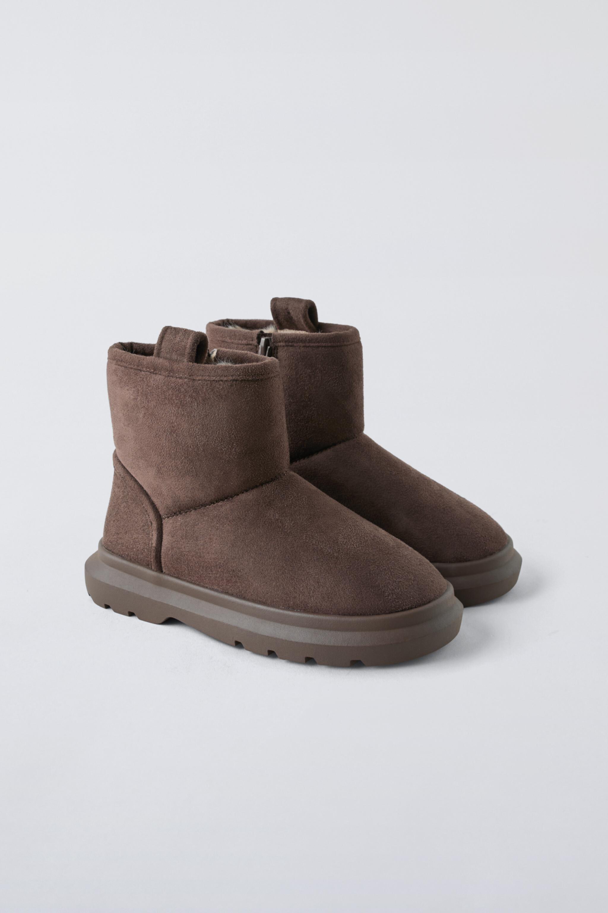 Женские Угги ZARA PULL TAB ANKLE BOOTS ZARA