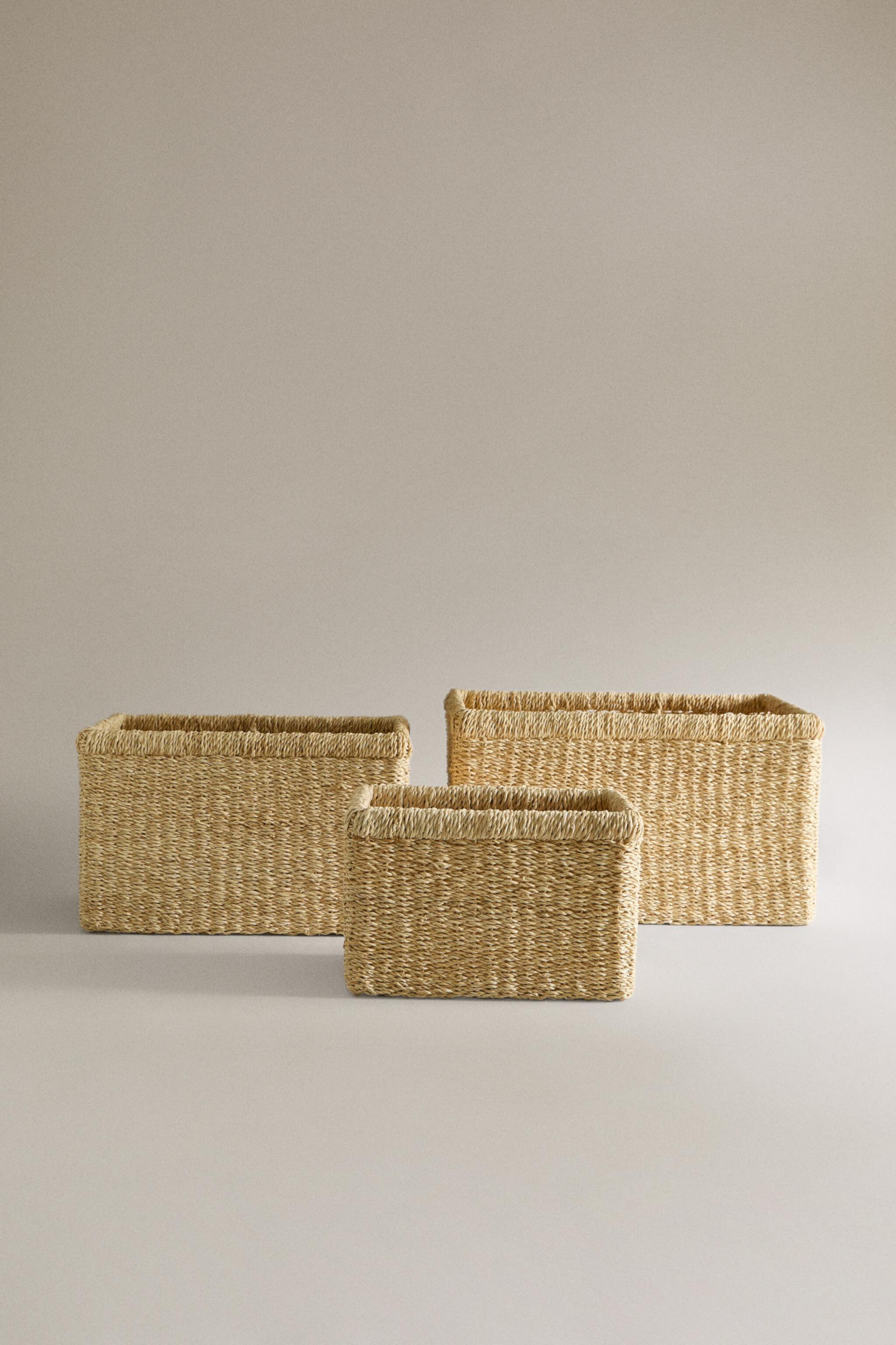 RECTANGULAR SEAGRASS BASKET Zara Home