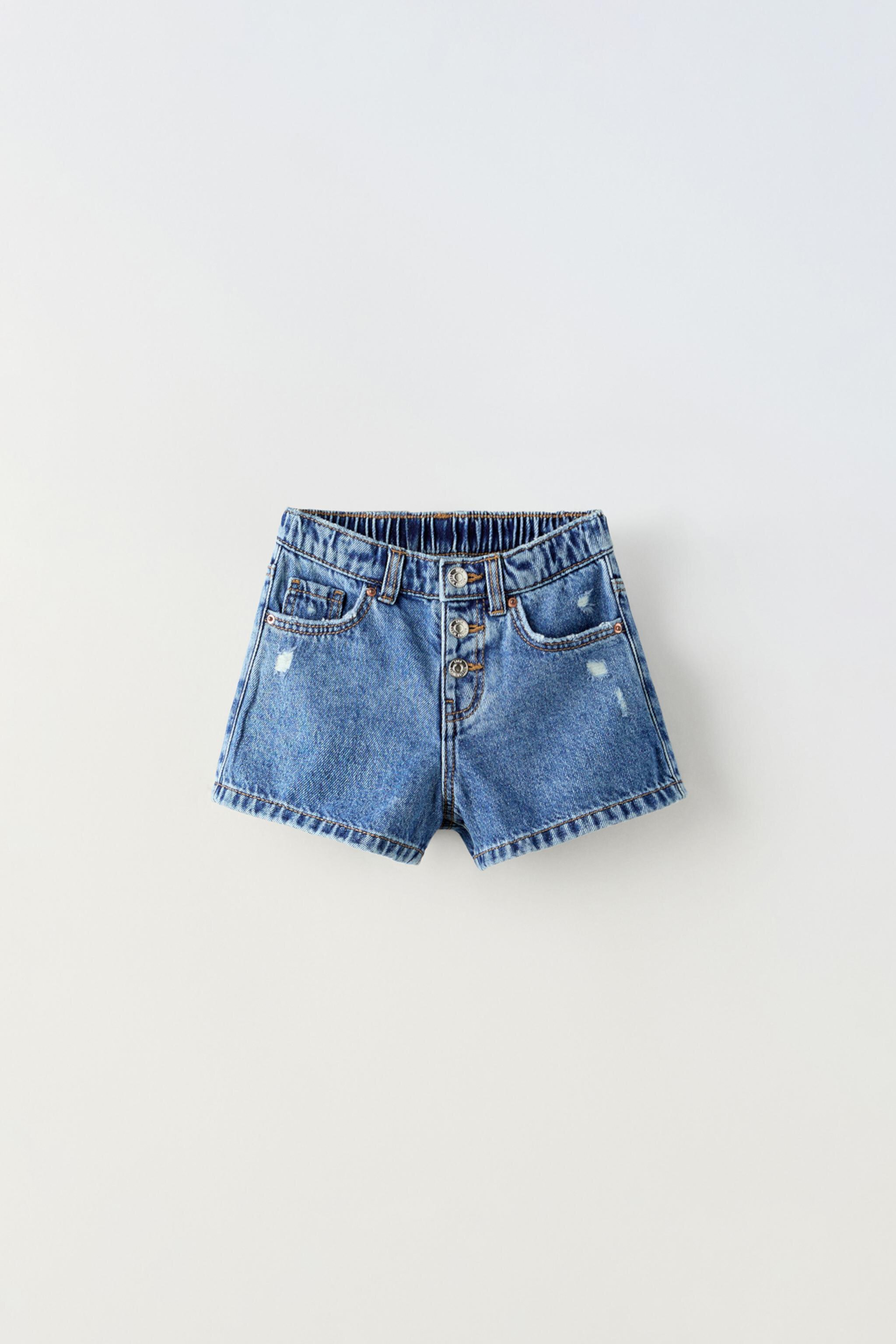 Детские джинсовые шорты ZARA KIDS RIPPED DENIM SHORTS ZARA