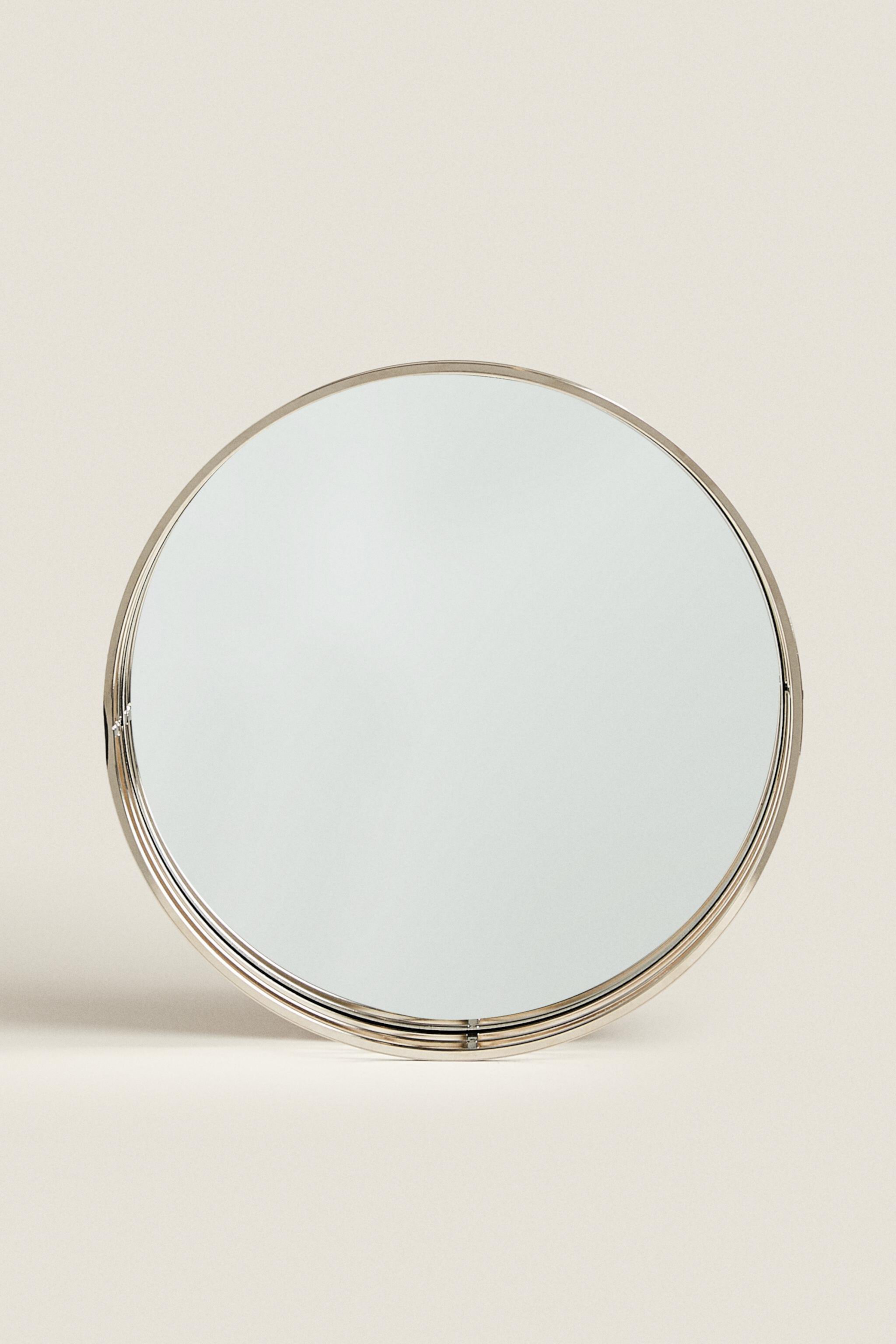 ROUND METAL AND MIRRORED TRAY Zara Home